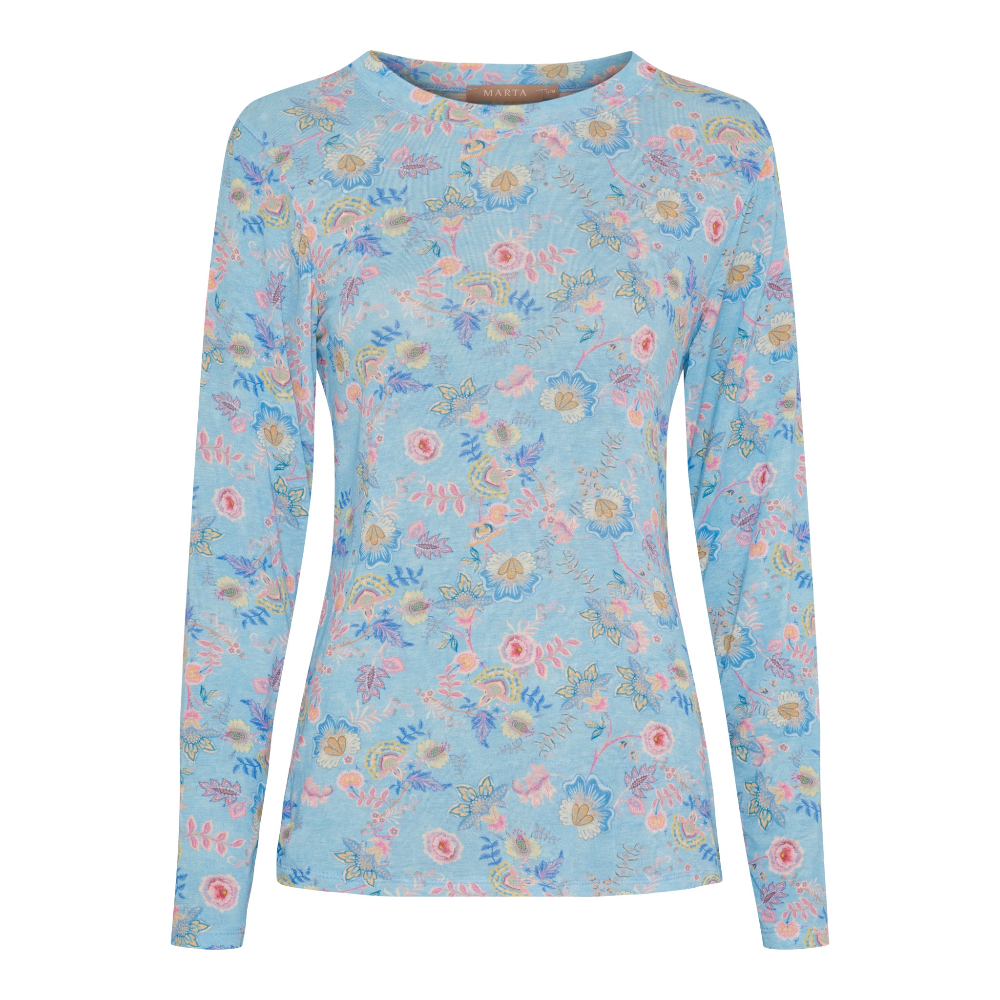 Marta Du Chateau Elissa Top Blomstret Celeste Blå