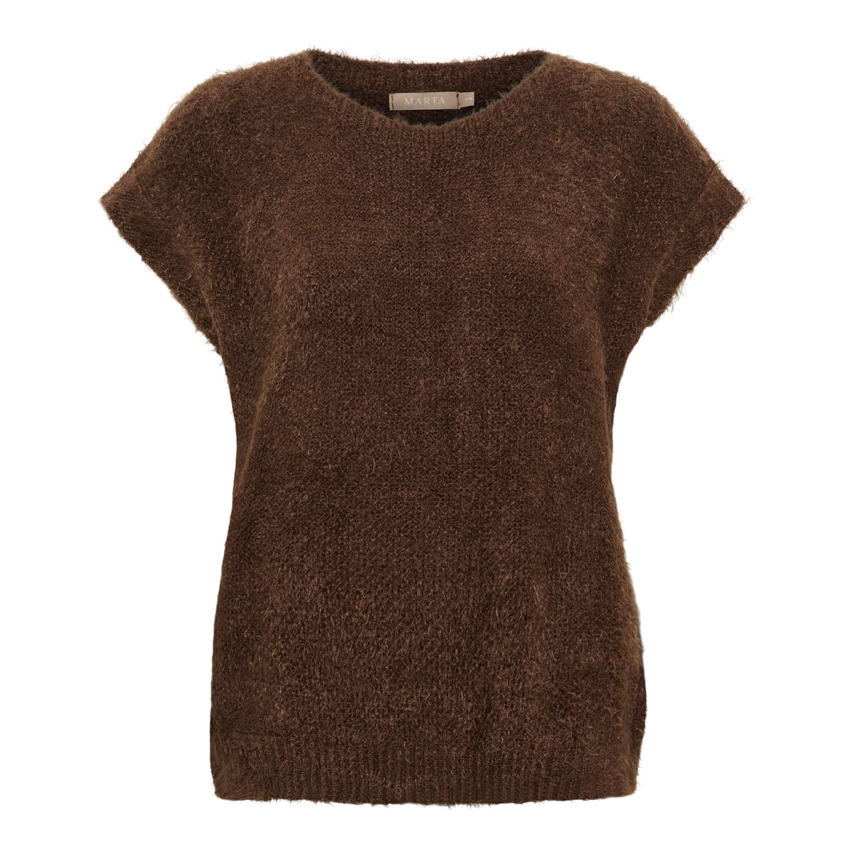 Marta Du Chateau Laya Strik Vest Moro Brun
