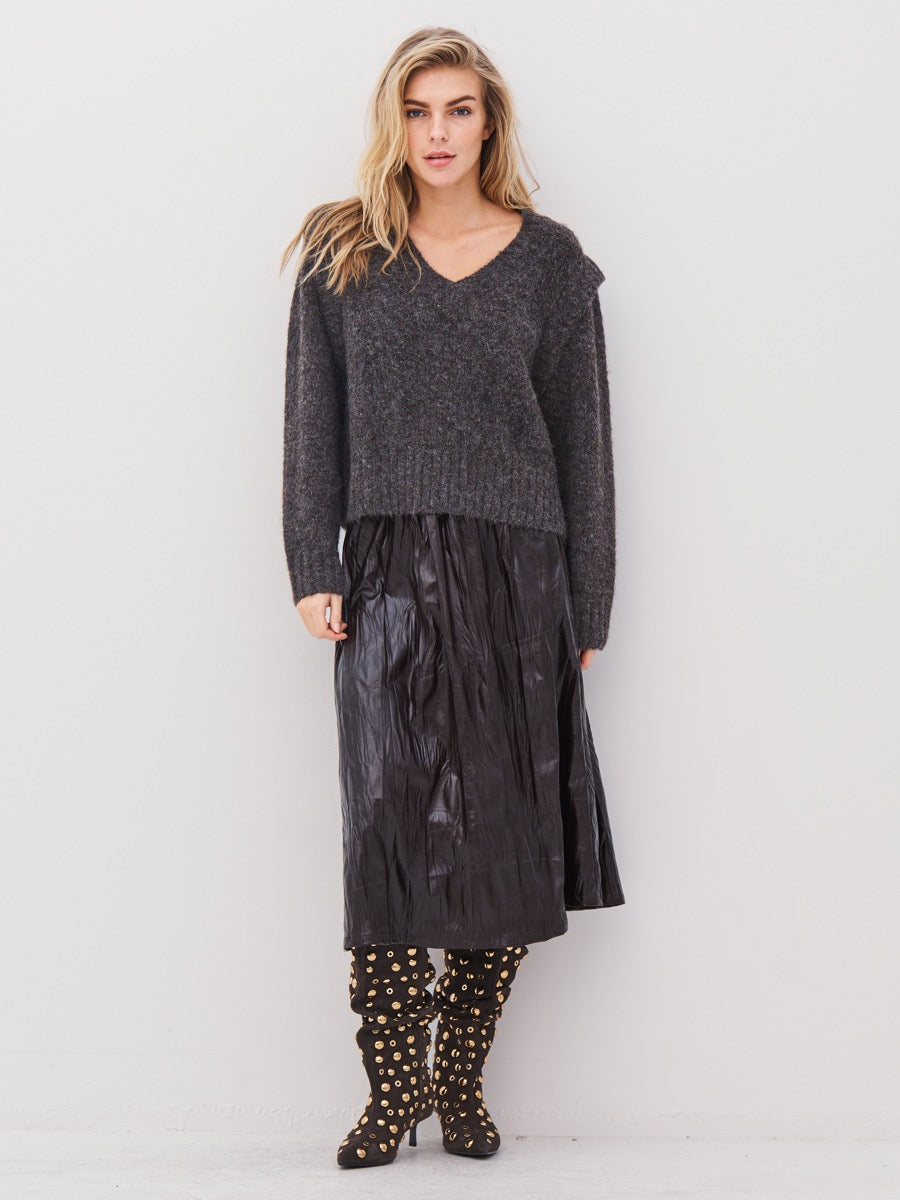 Nü Denmark Agnes Strik Bluse Brun