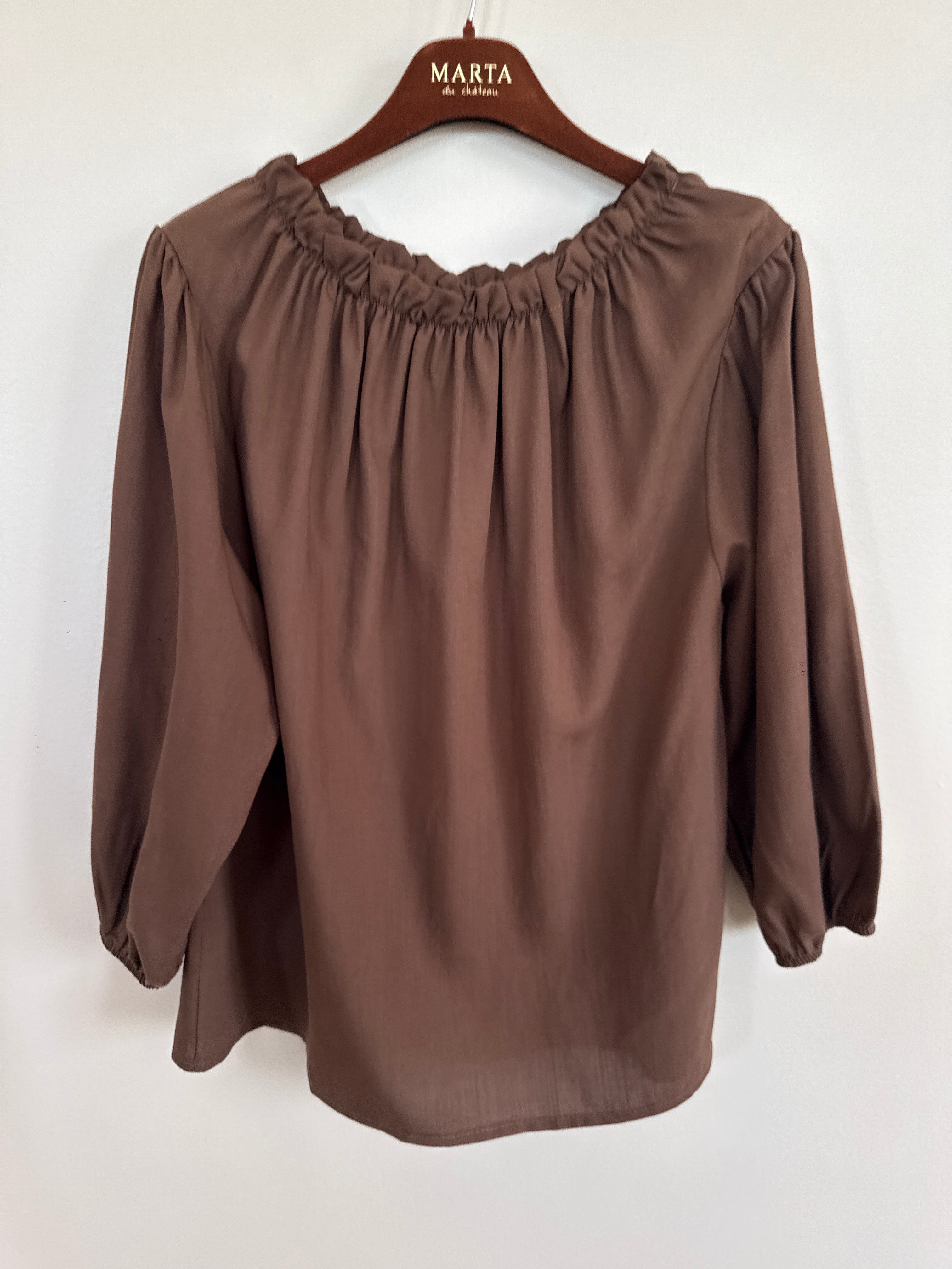 Marta Du Chateau Juniper Bluse Moro Brun