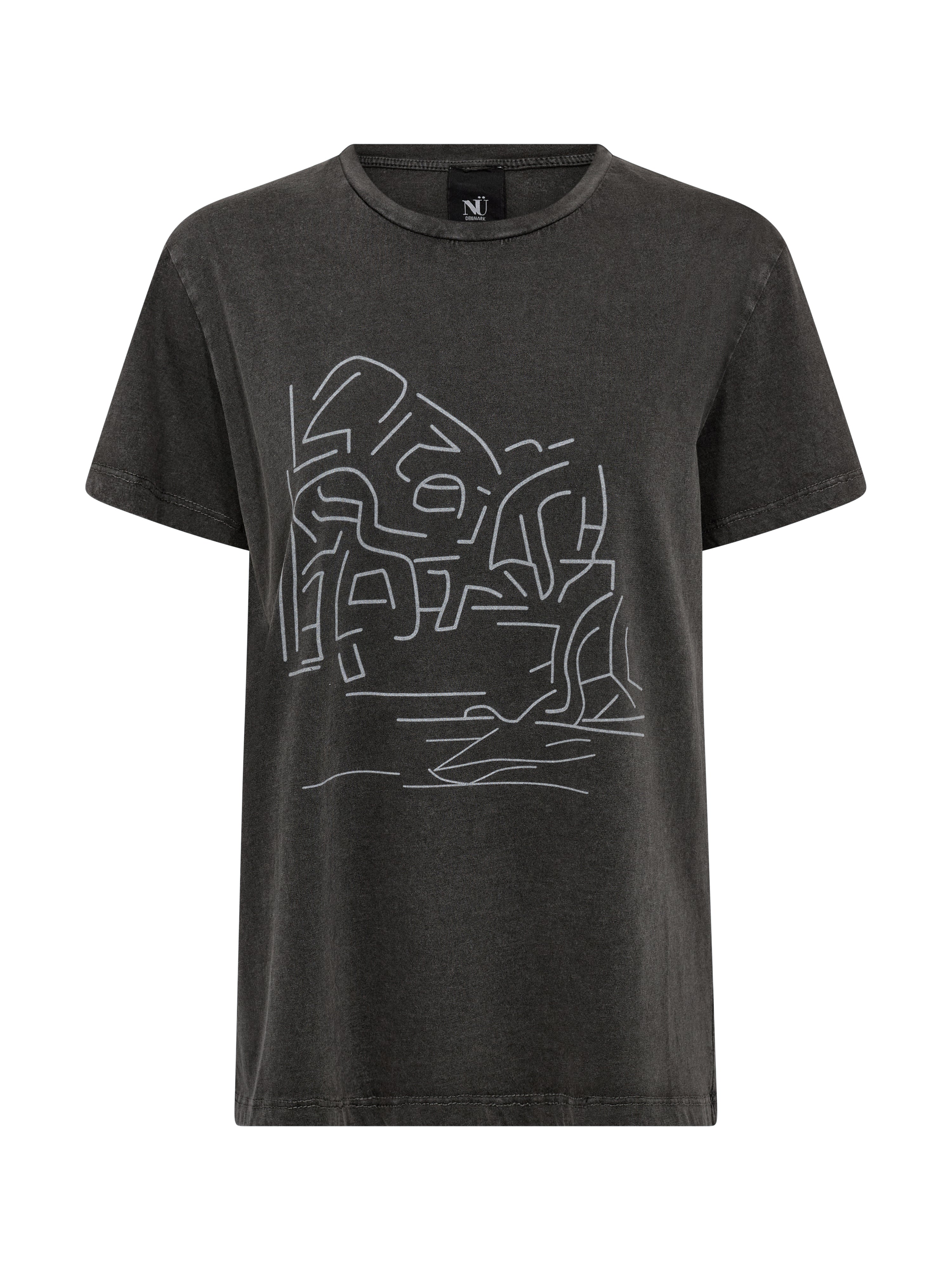 Nü Denmark Ayza T Shirt Print Sort