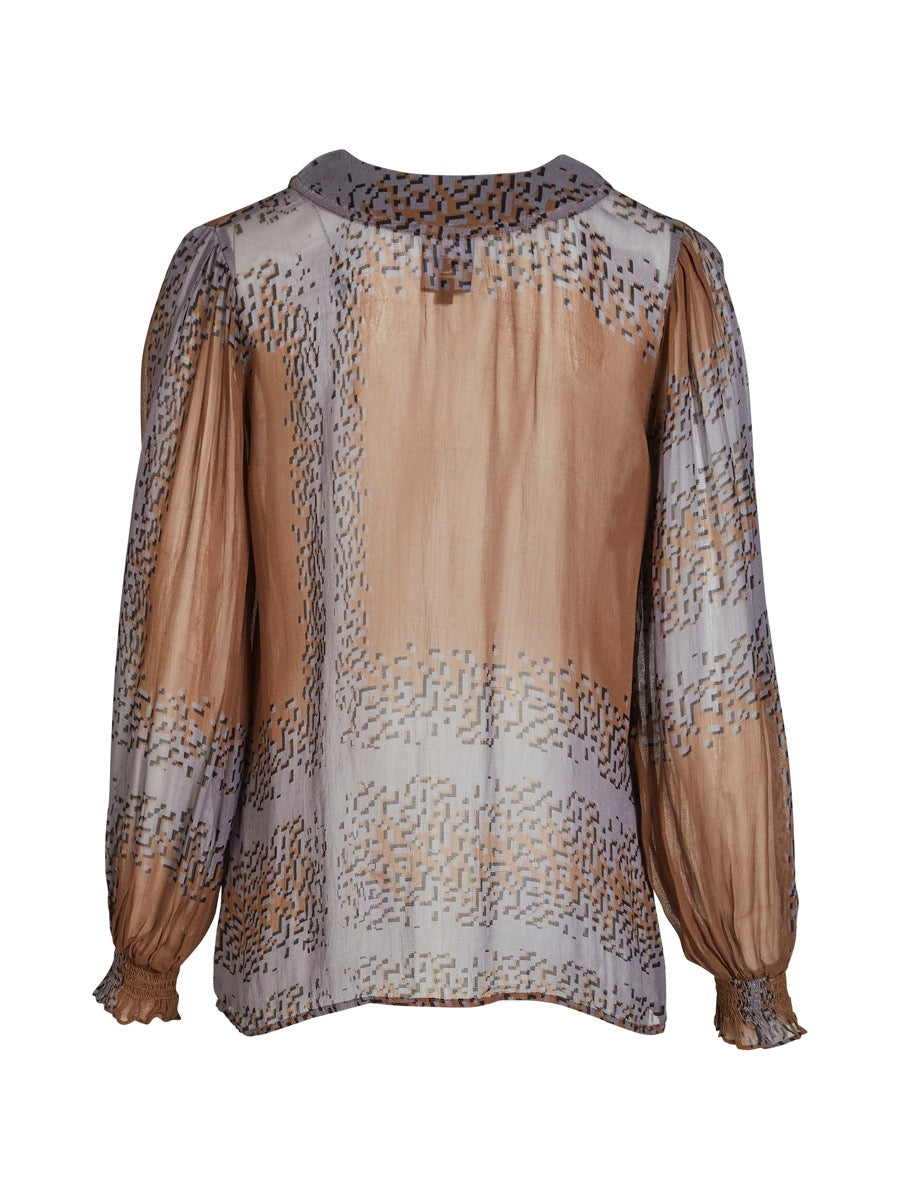 Nü Denmark Bianca Bluse Dark Earth Mix Brun