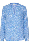 KAFFE Ida Bluse Leo Print Blå