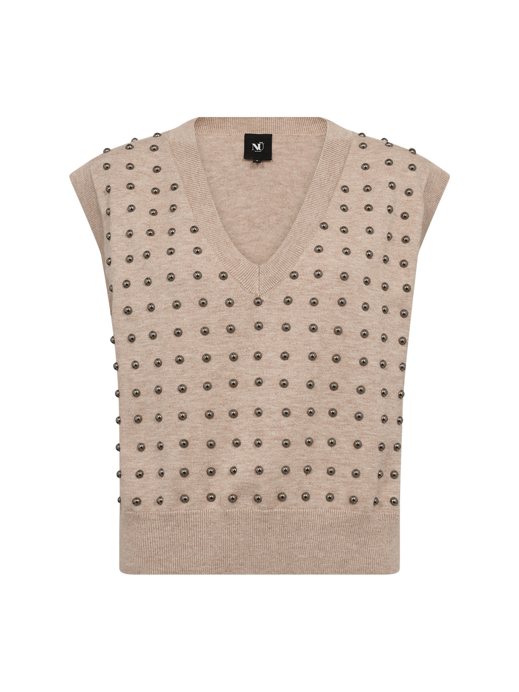 Nü Denmark Charlie Strik Vest Seasand Mix