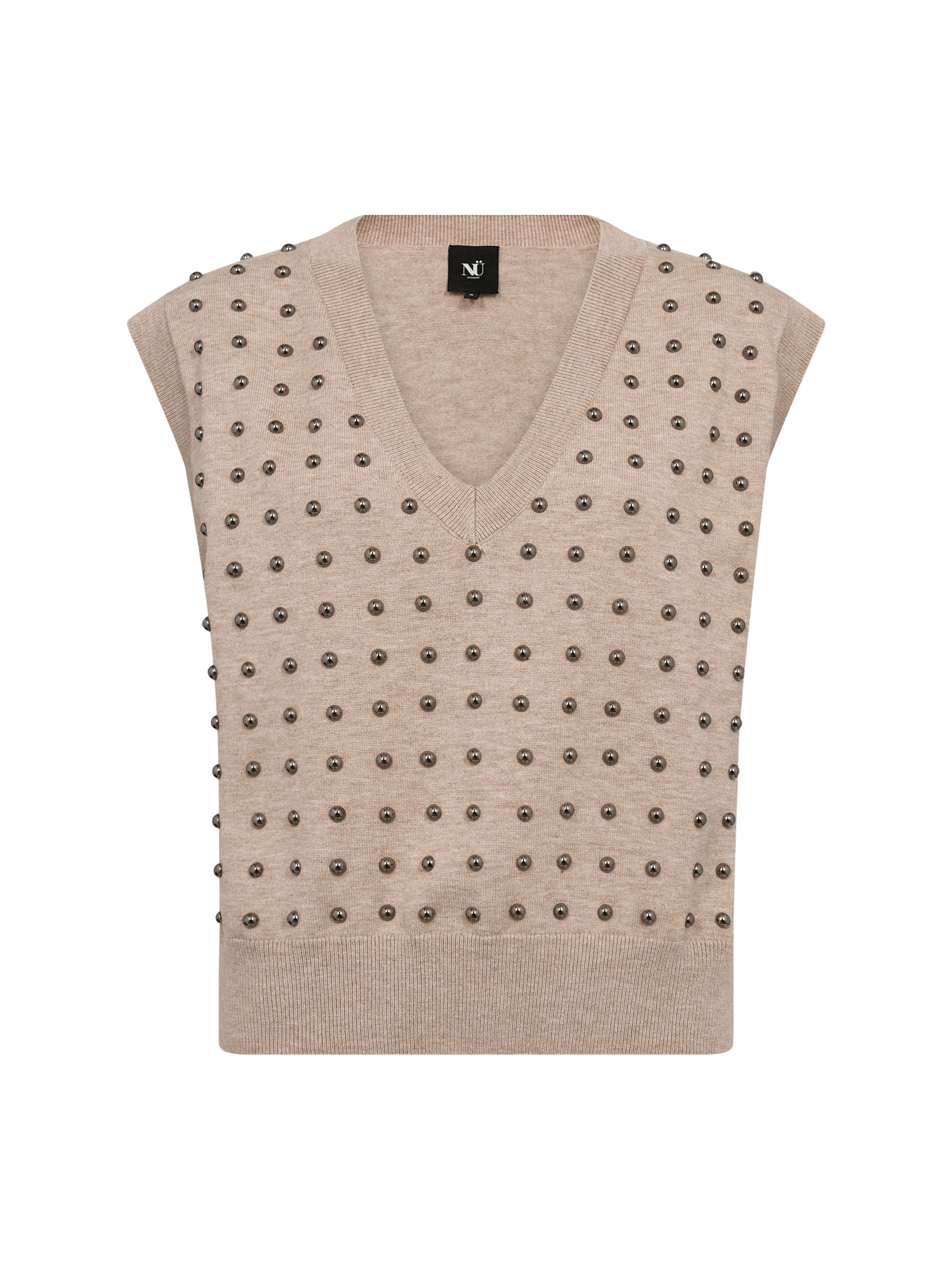Nü Denmark Charlie Strik Vest Seasand Mix
