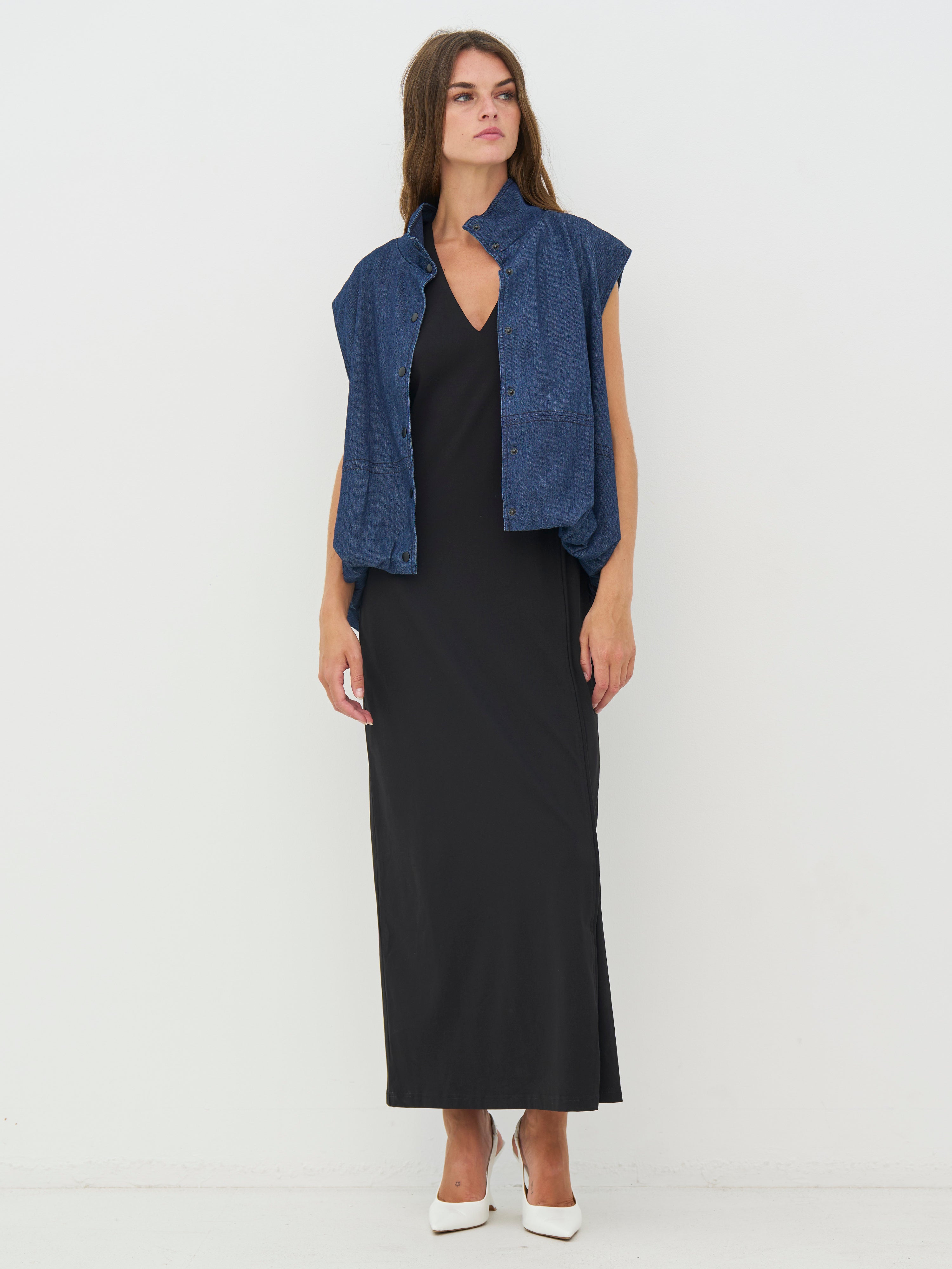 Nü Denmark Cecil Vest Denim Blå