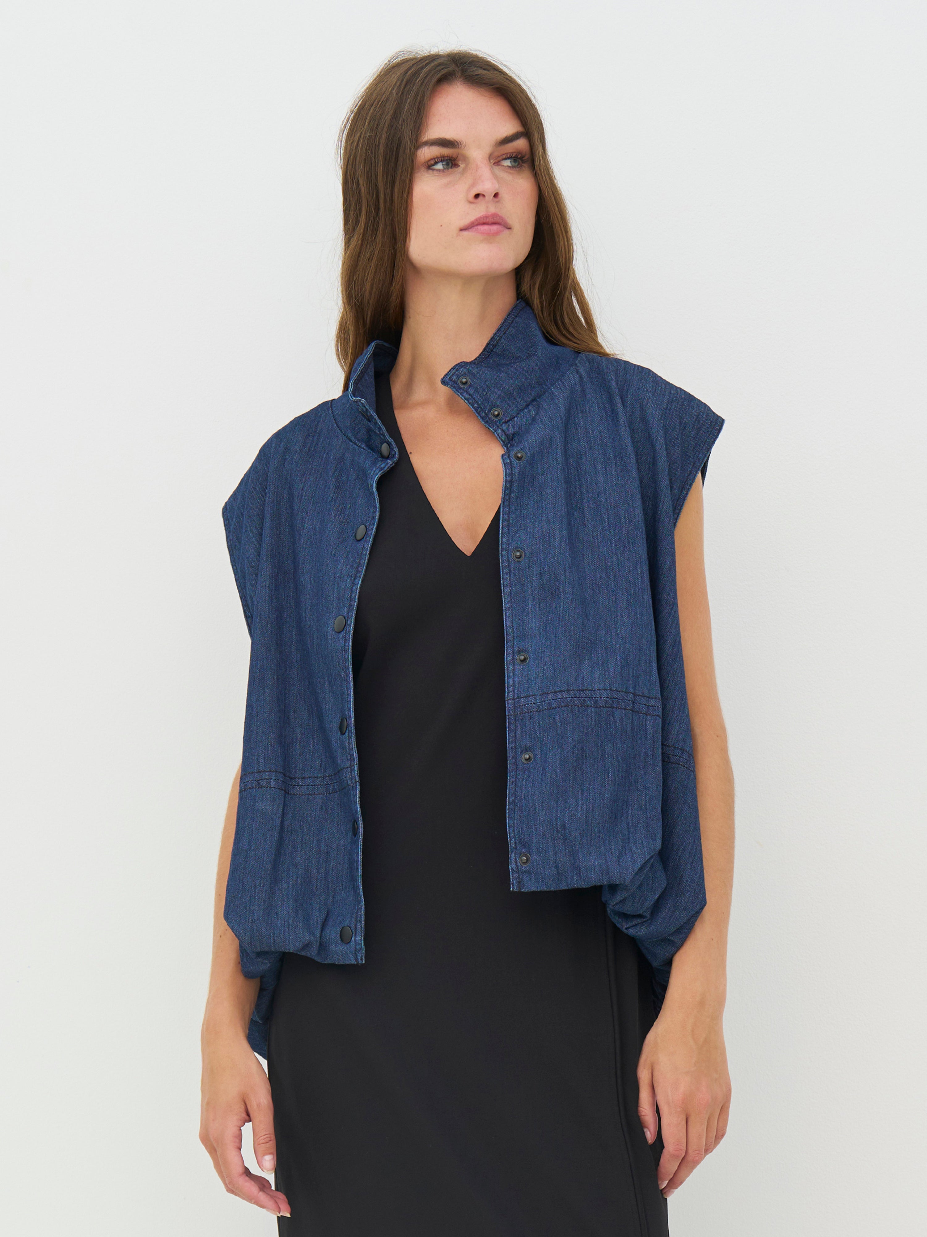 Nü Denmark Cecil Vest Denim Blå