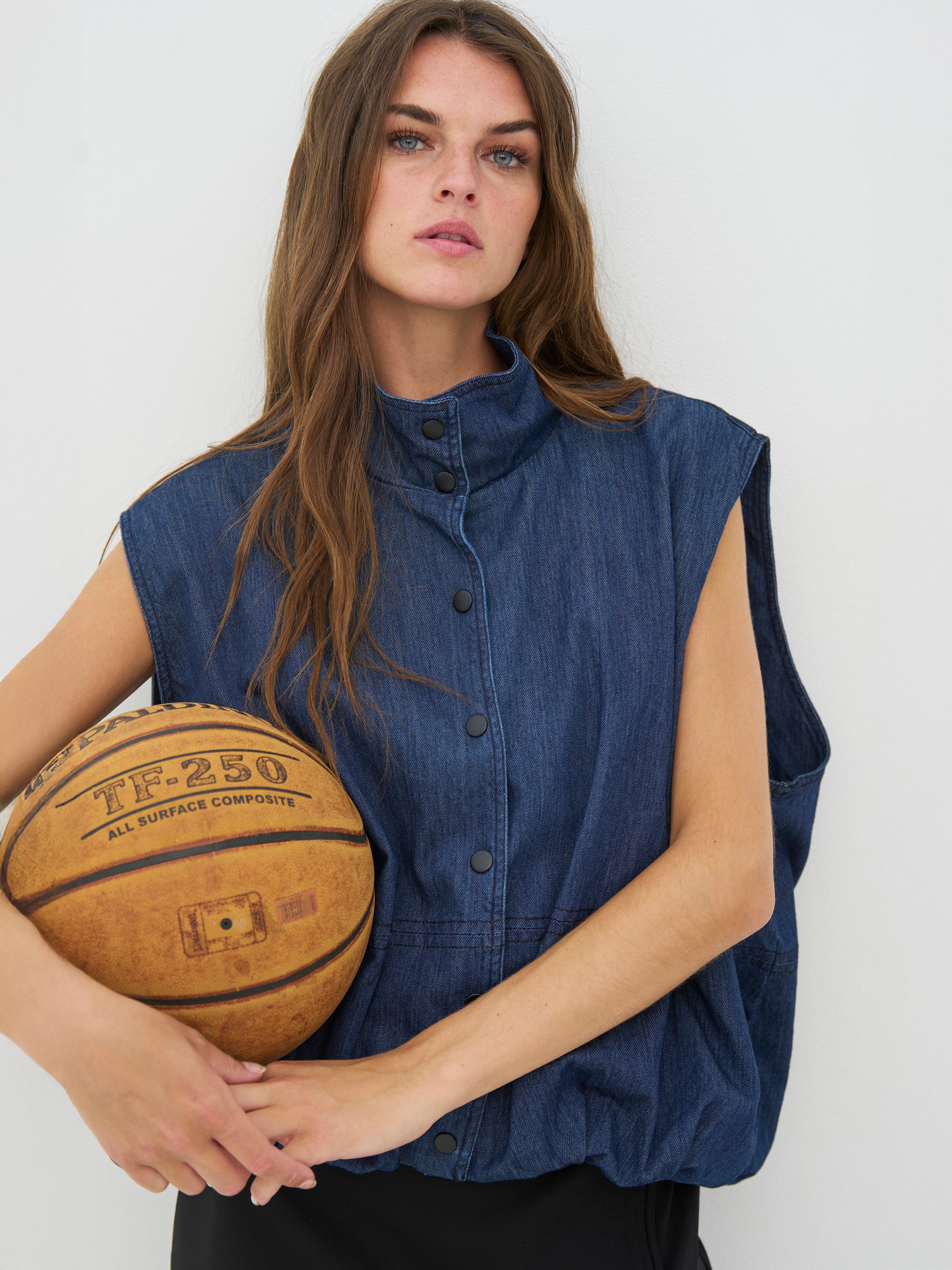 Nü Denmark Cecil Vest Denim Blå