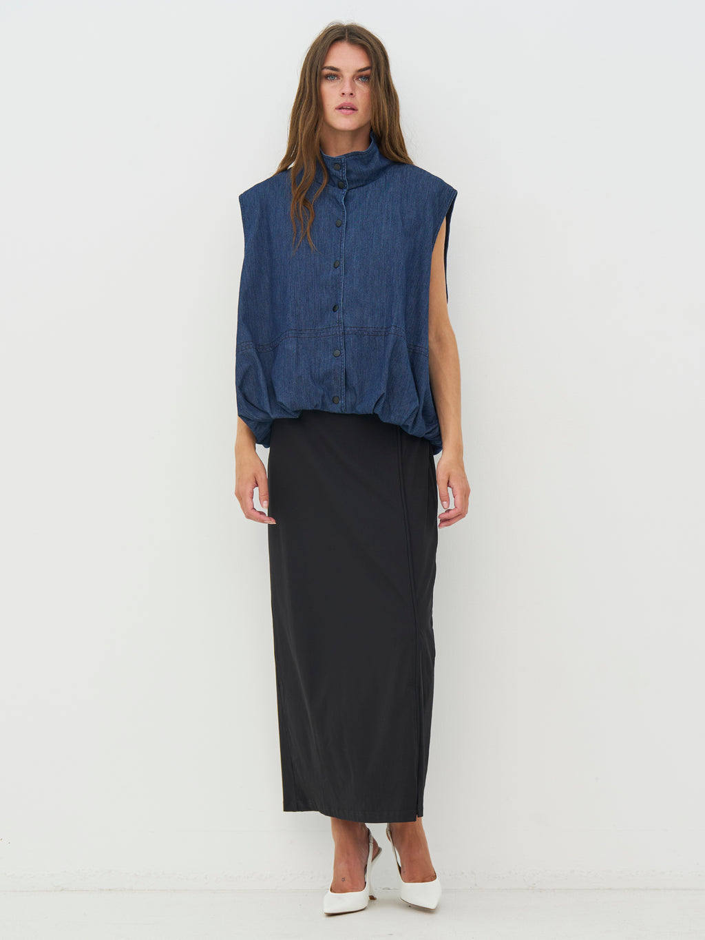 Nü Denmark Cecil Vest Denim Blå