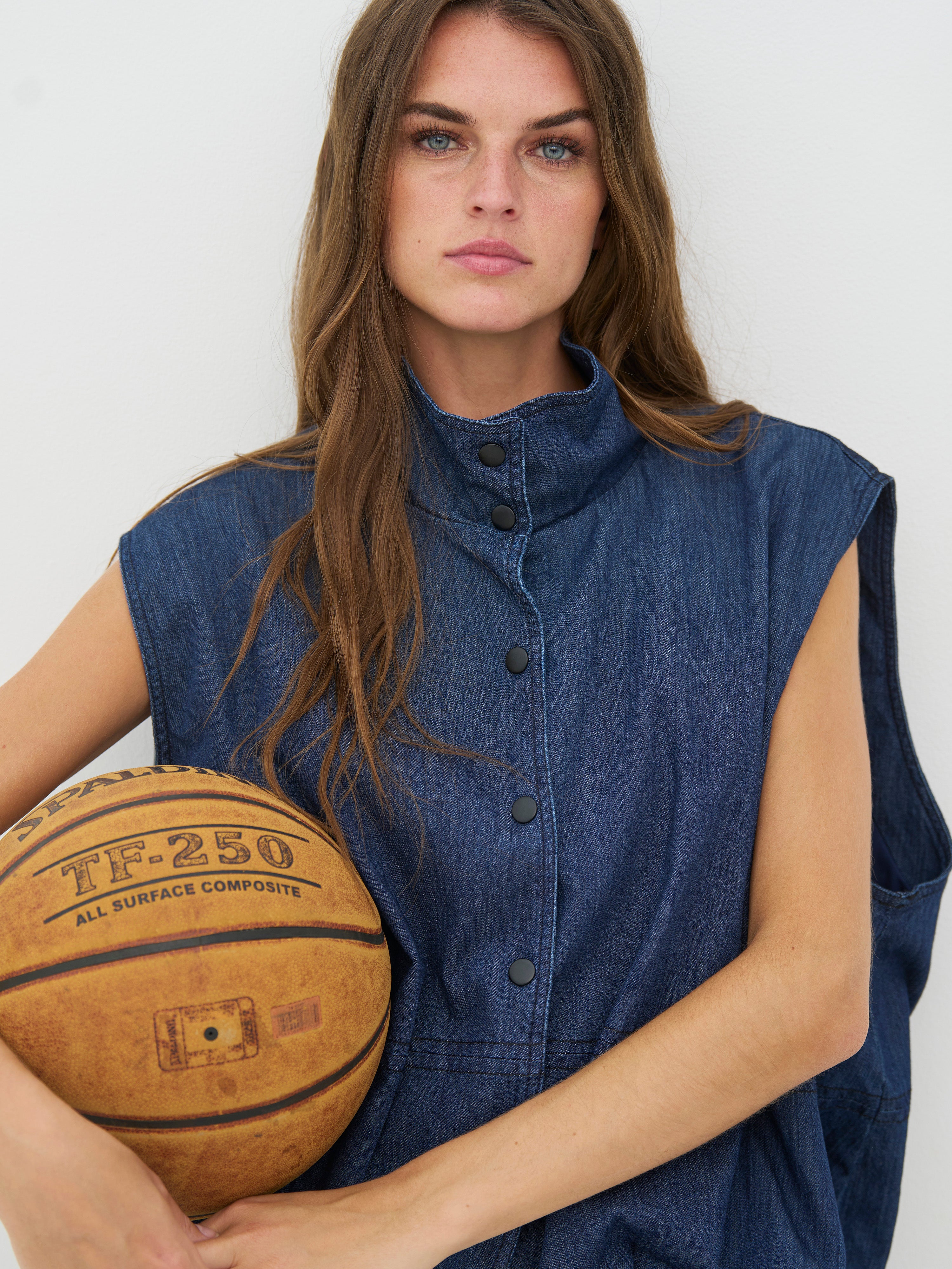 Nü Denmark Cecil Vest Denim Blå