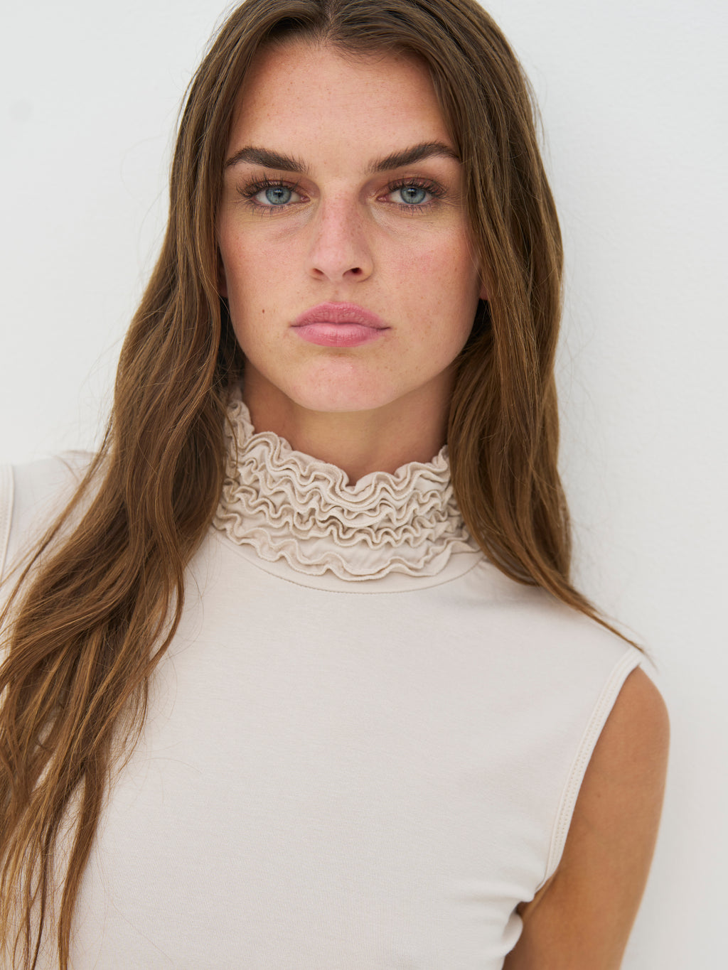 Nü Denmark Cerina Top Bone Grå