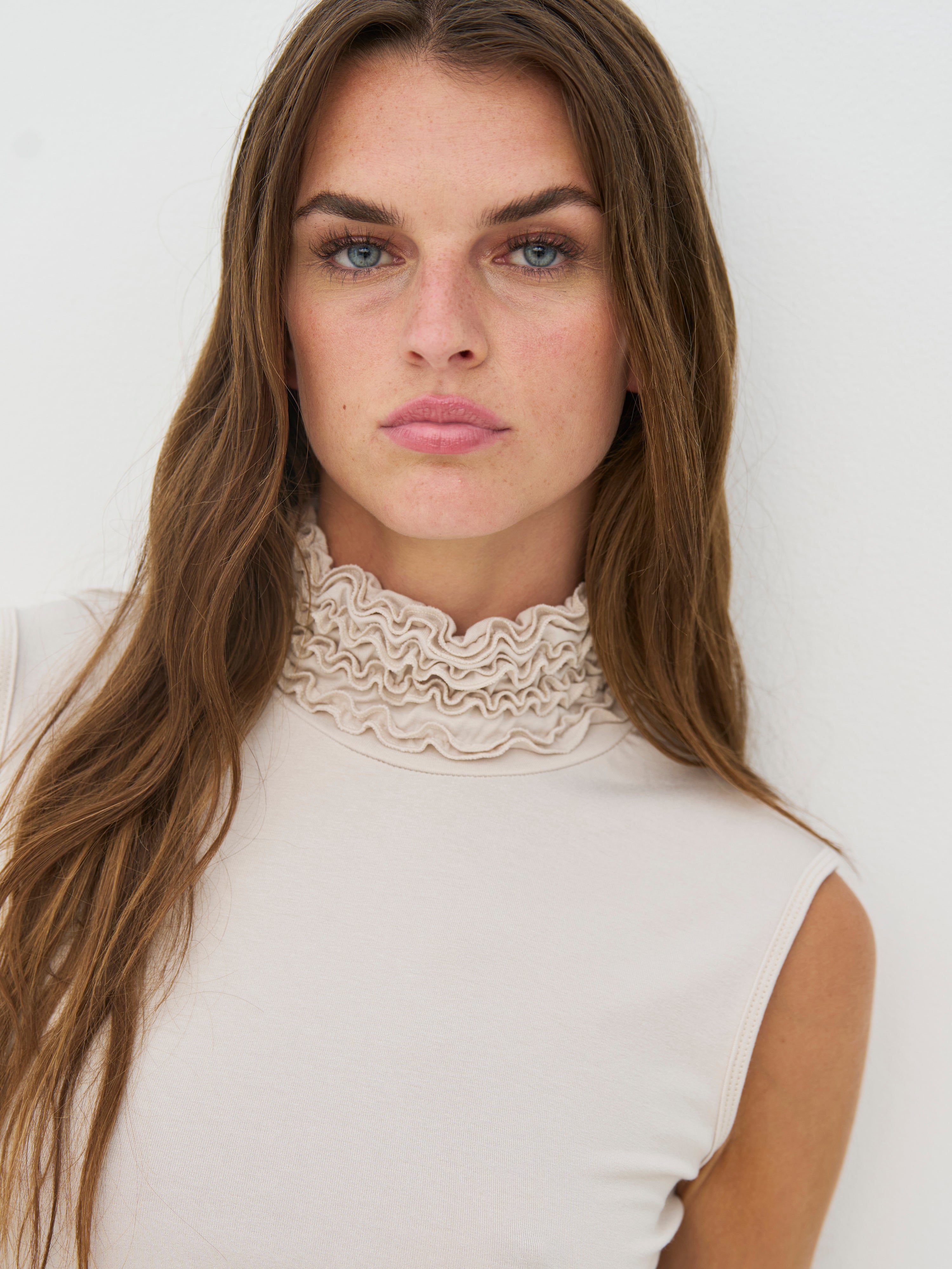 Nü Denmark Cerina Top Bone Grå