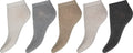 DECOY Sneaker Sokker Bamboo 5-Pack Creme Lysegrå Sand Lyserød Mørkegrå