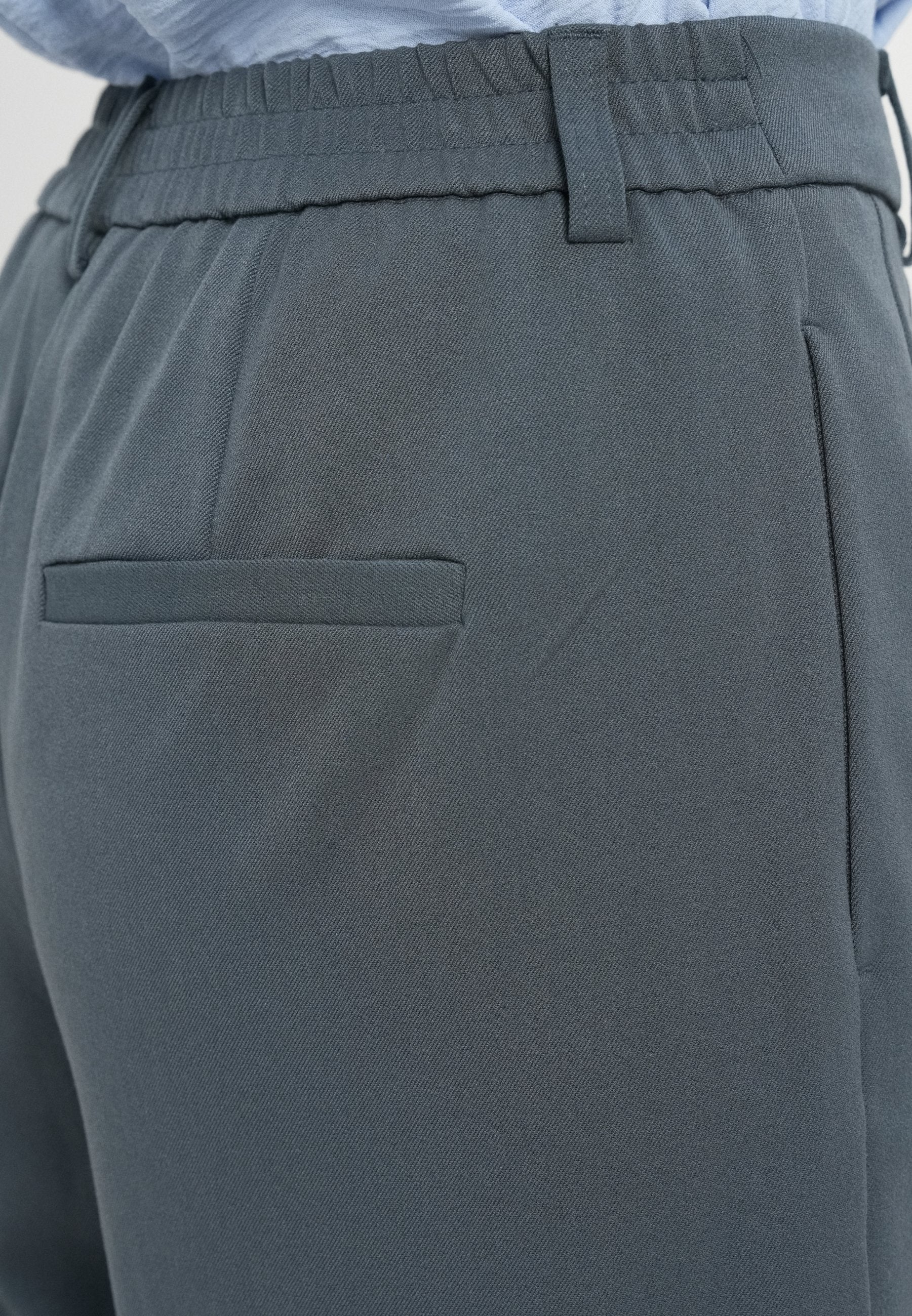 OBJECT LISA Barrel Buks High Waist Dark Slate Grå
