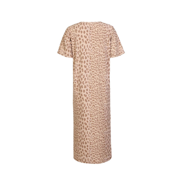 Liberte ALMA T Shirt Kjole Desert Lux Leo Brun