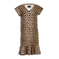 Liberte ALMA T Shirt Frill Kjole Neon Orange Lux Leo Brun