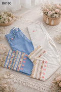 Zac & Zoe Jeans Wide Leg Broderi Buksekant Denim Blå