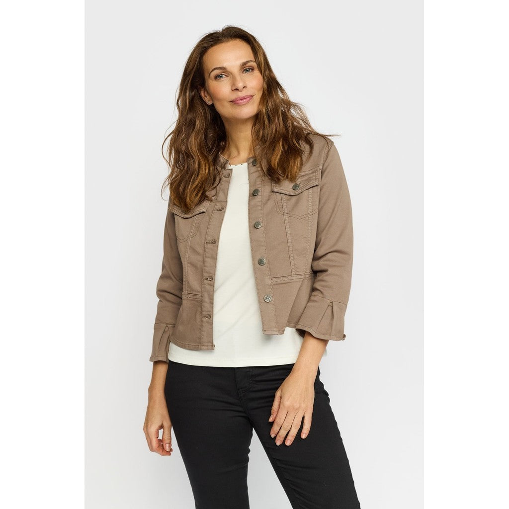 2 Biz Birk Jakke Driftwood Brun