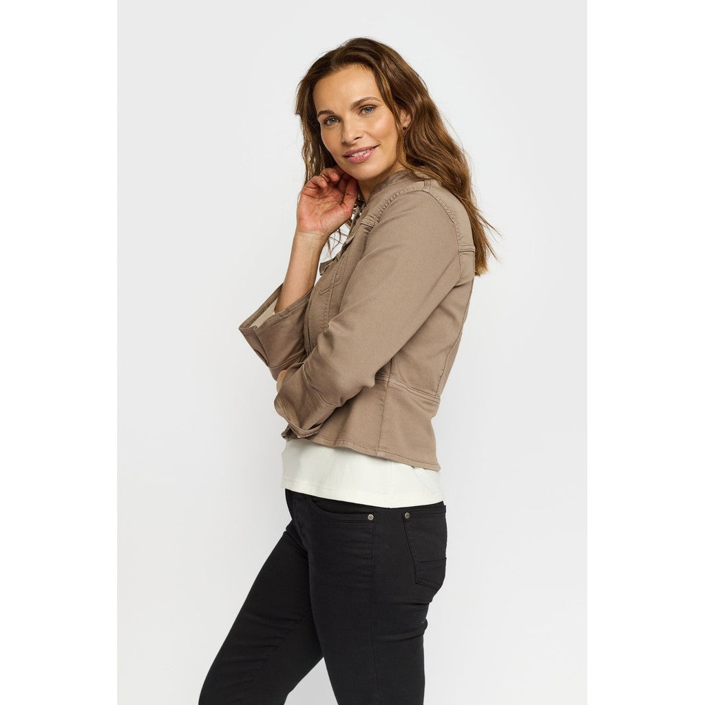 2 Biz Birk Jakke Driftwood Brun