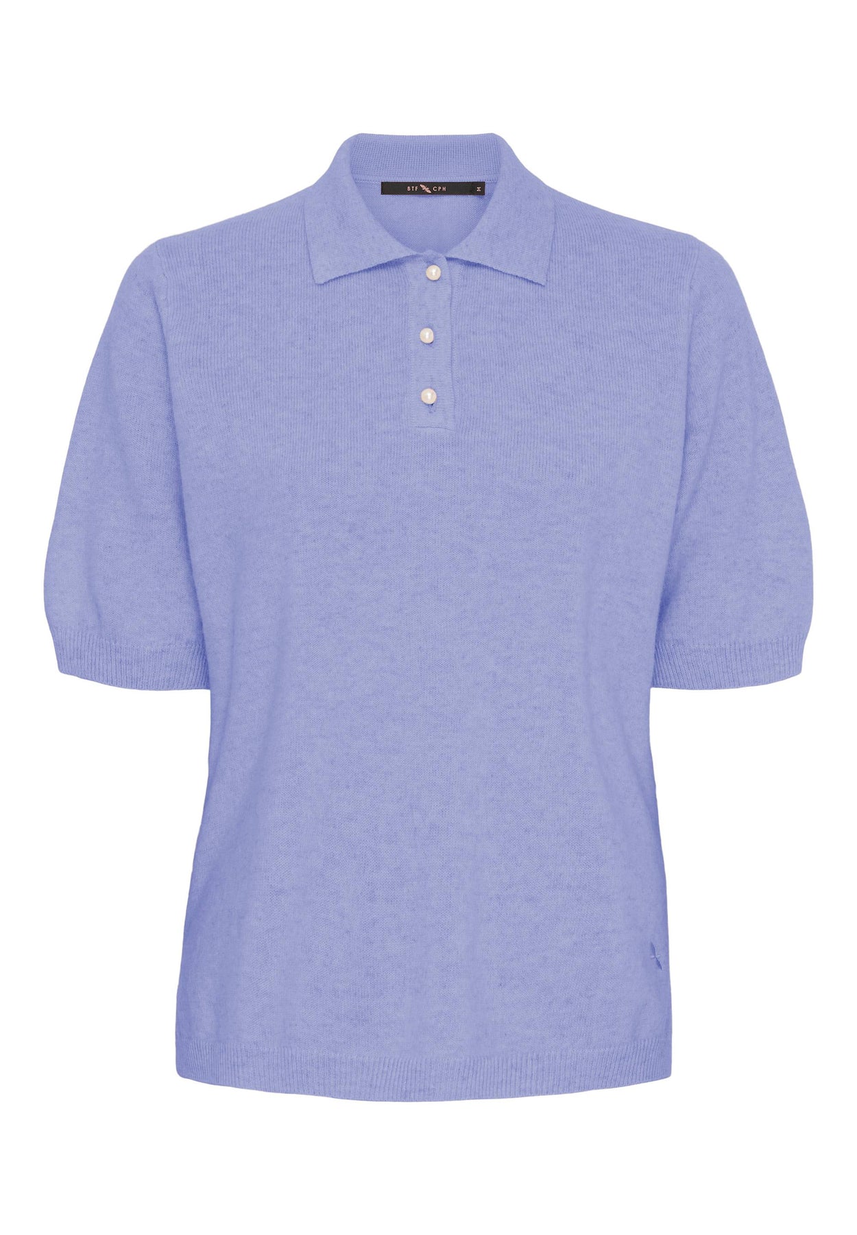 BTF CPH Cashmere Pullover w Collar Lavander Blå