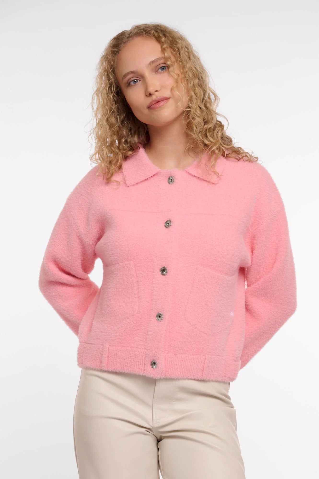 RINO & PELLE Bubbly Jakke Boxy Cotton Candy Lyserød