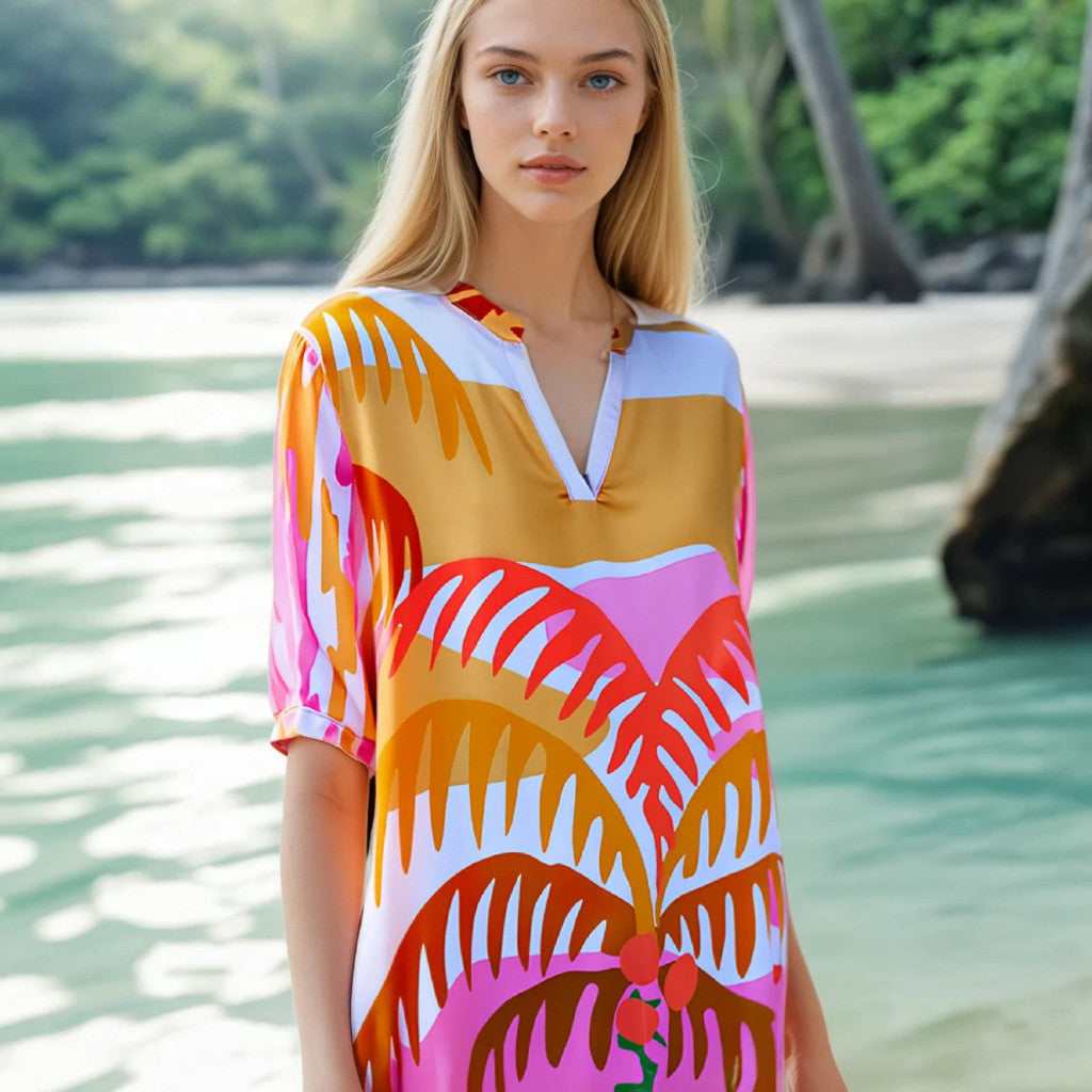 SOUL KATHRINE Capsule Kjole Kort Print Orange