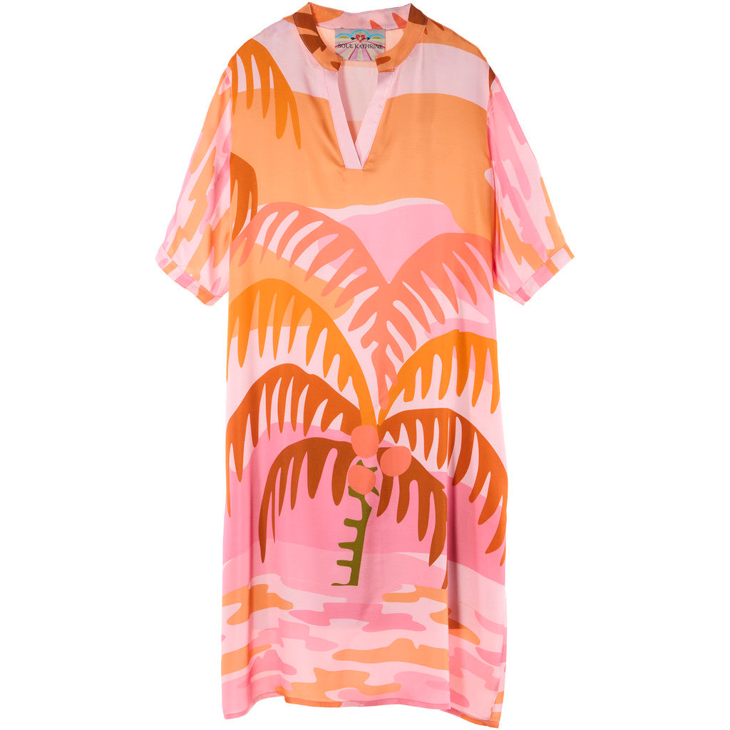 SOUL KATHRINE Capsule Kjole Kort Print Orange