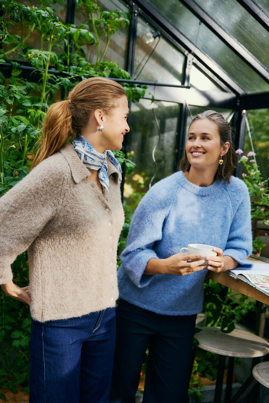 Freequent Grslulu Cardigan Sølv Mink Melange
