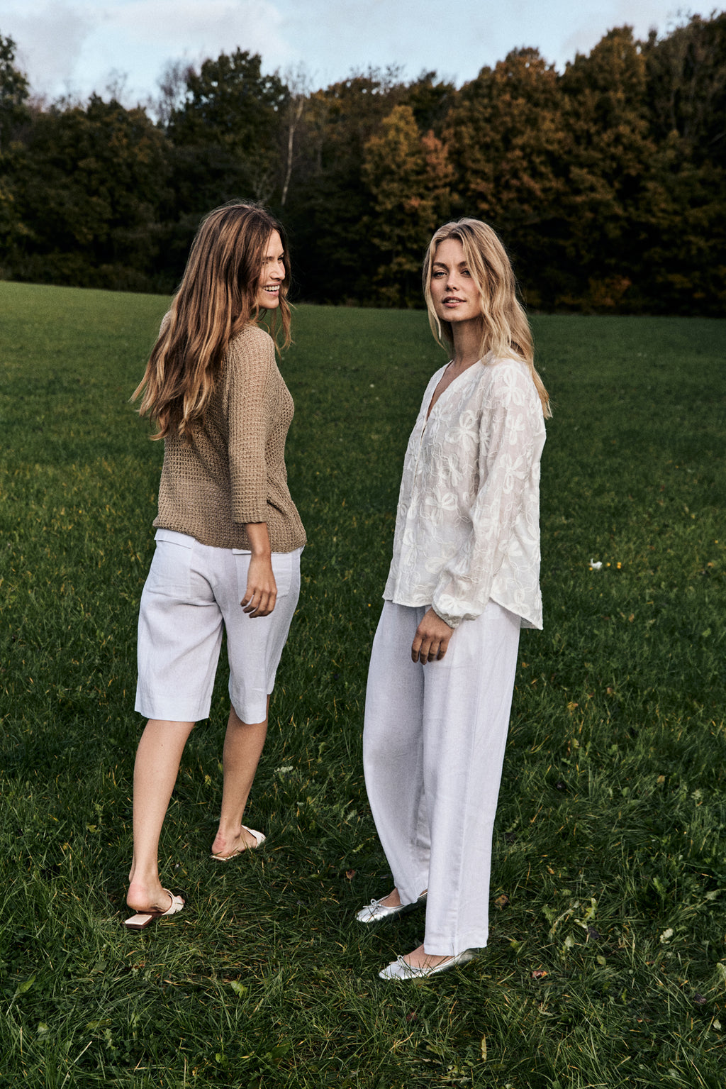 Freequent Randy Bluse Embroidery Star Off White