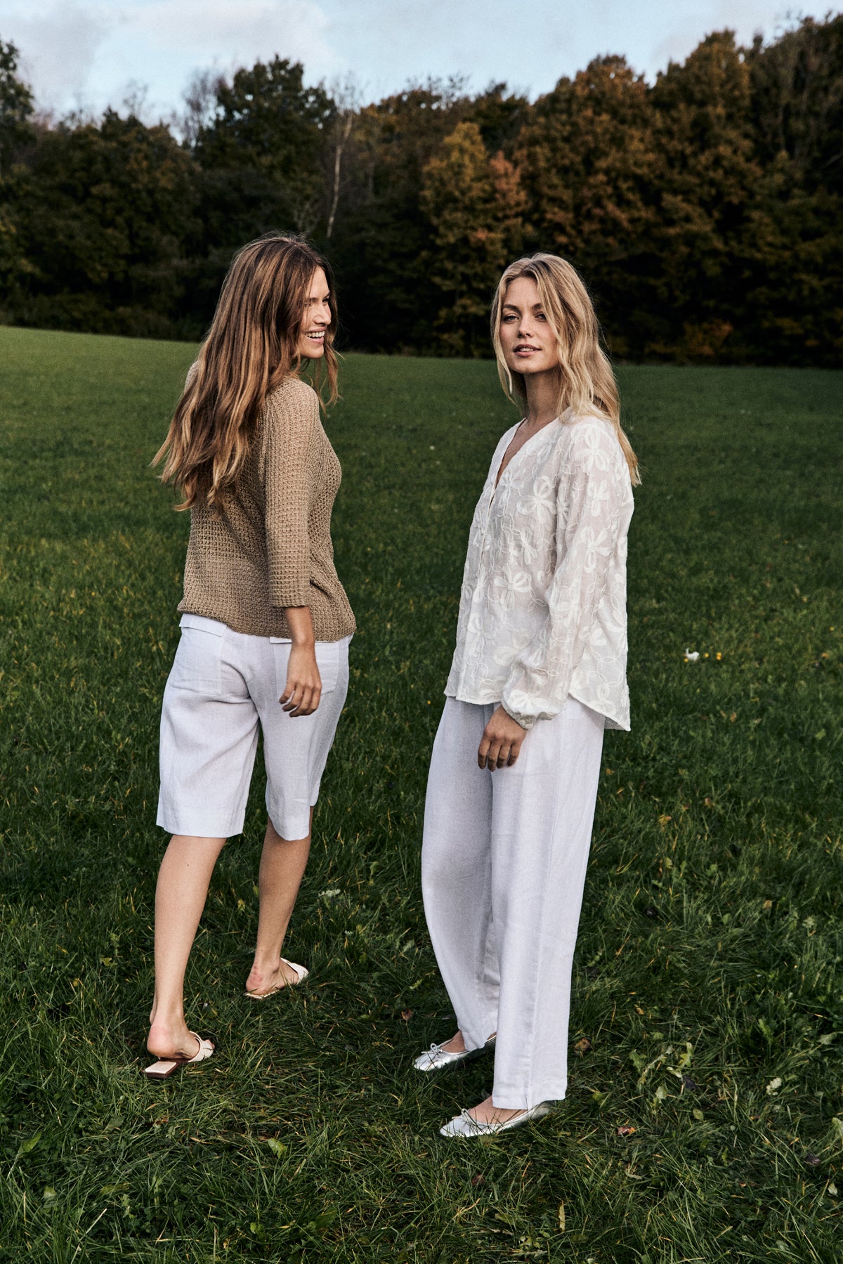 Freequent Randy Bluse Embroidery Star Off White