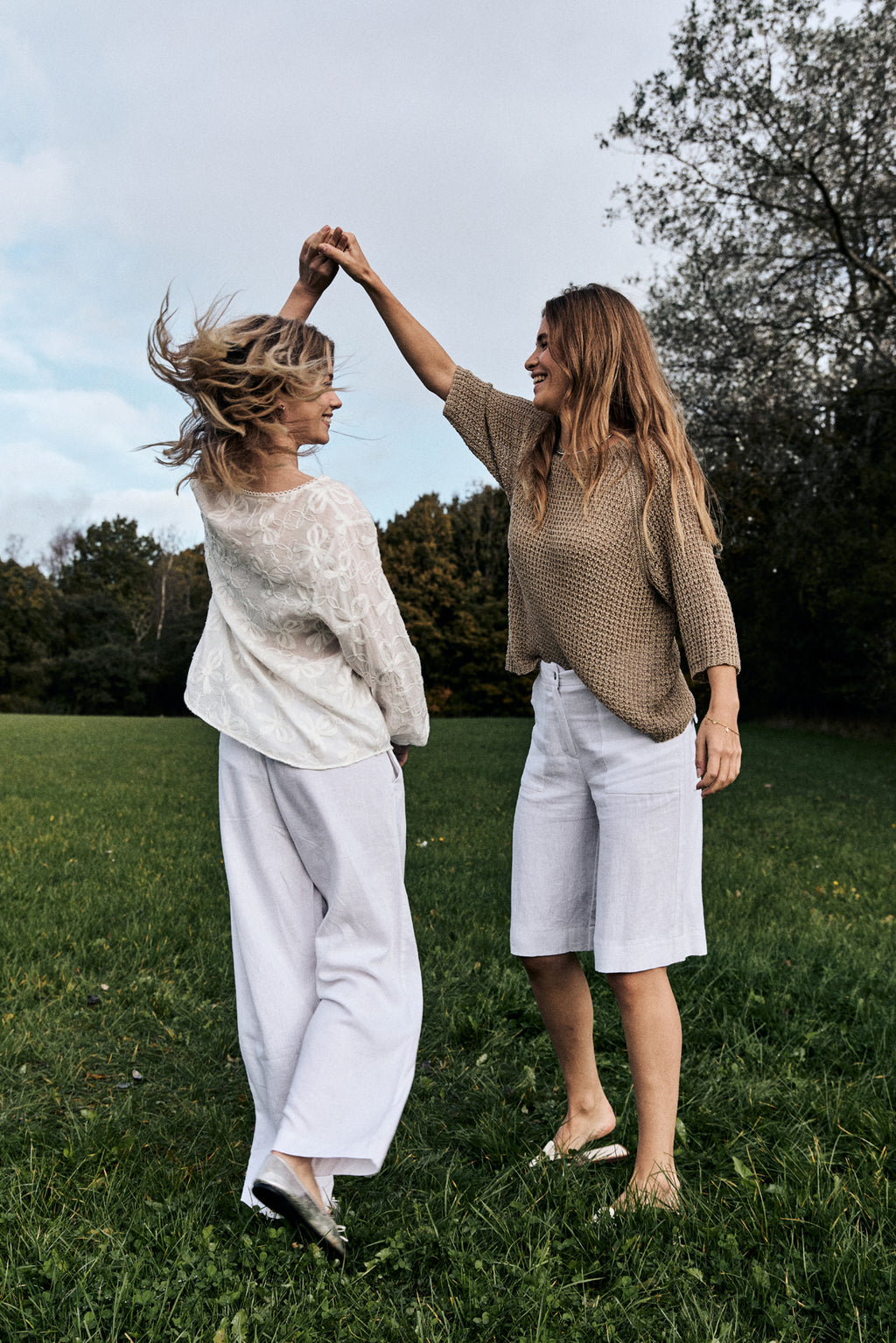 Freequent Randy Bluse Embroidery Star Off White