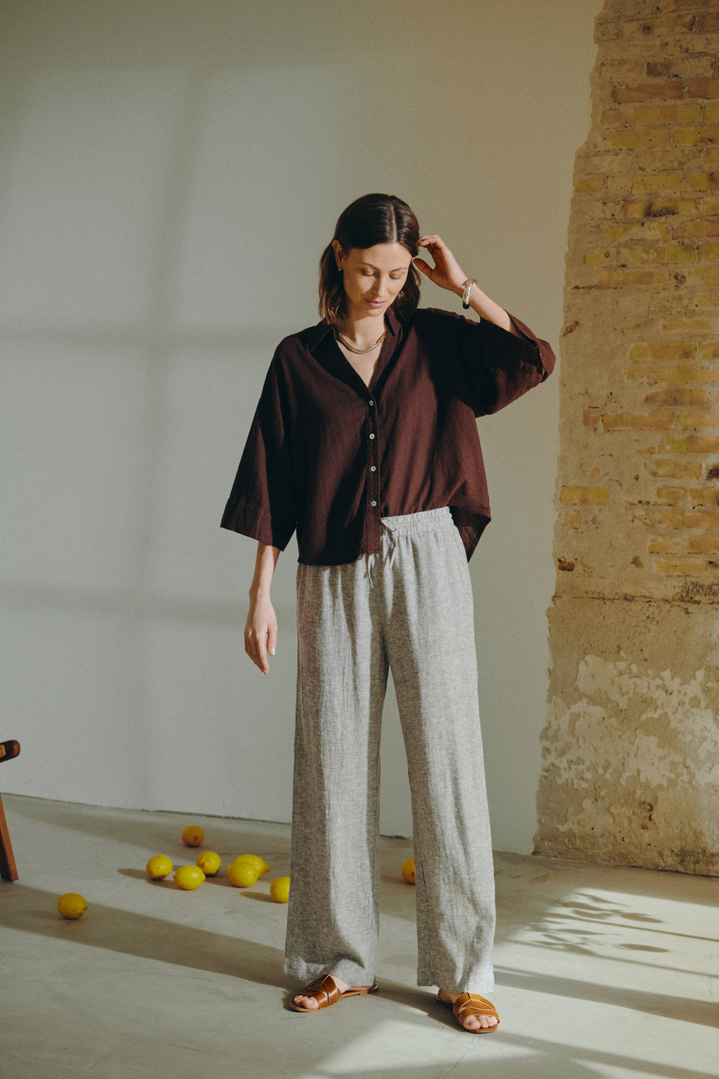 Freequent Lava Buks Morel Melange Grå