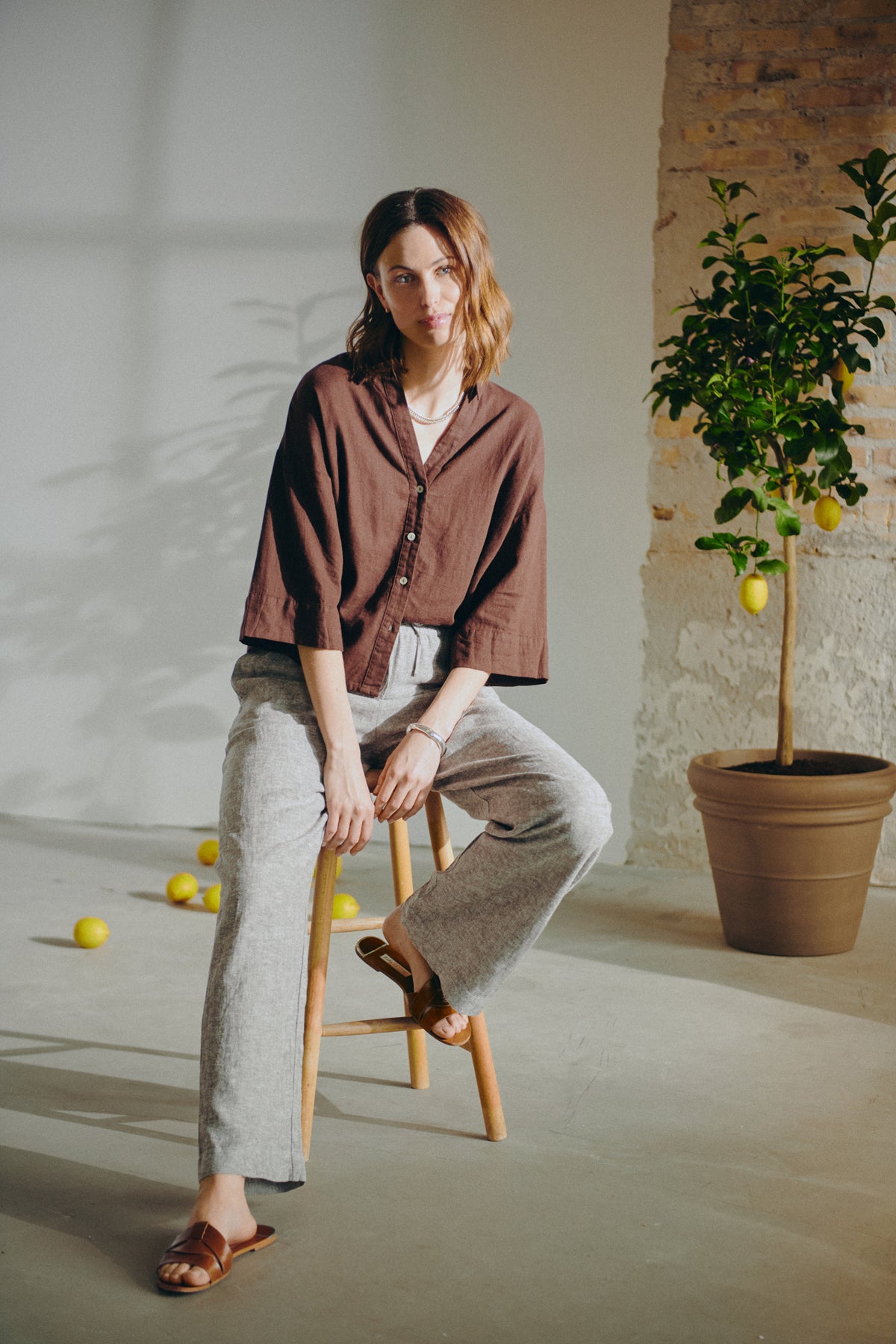 Freequent Lava Buks Morel Melange Grå