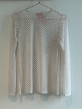 WILTO Mesh Bluse Small Dots Off White