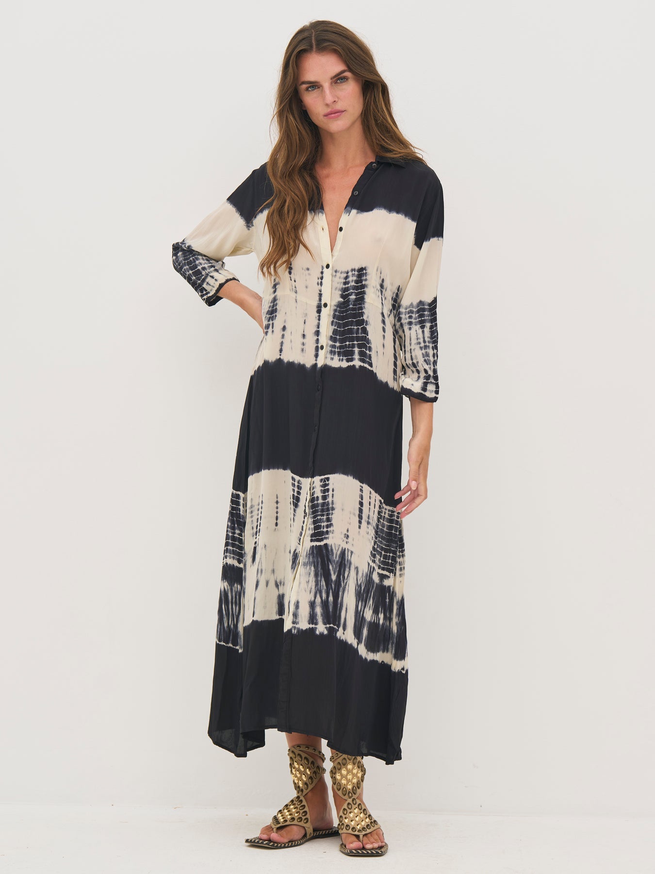 Nü Denmark Dana Kjole Sort Mix