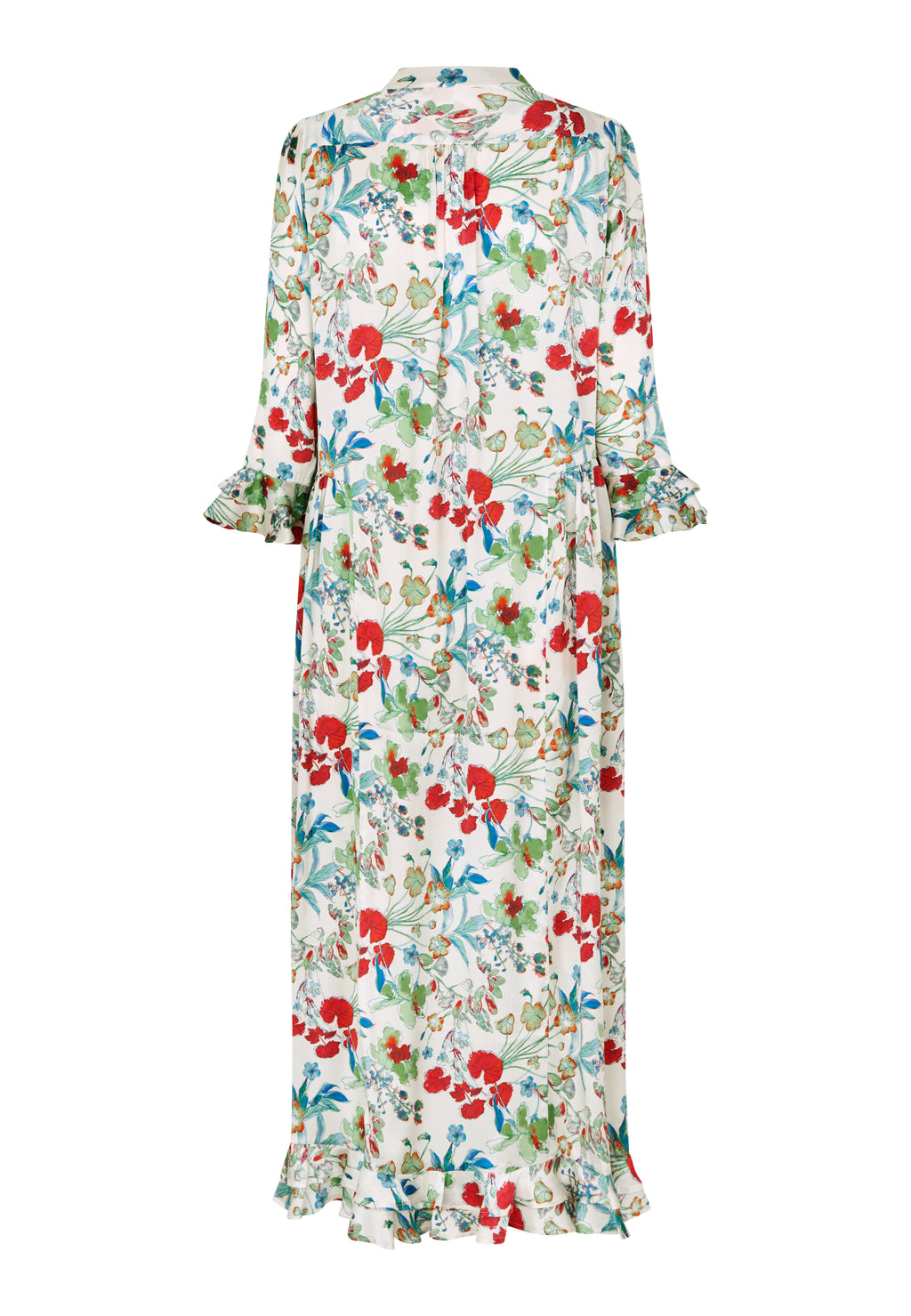 Dea Kudibal Rosanna Kjole w Ruffles Blomster Fleurette Leche Rød