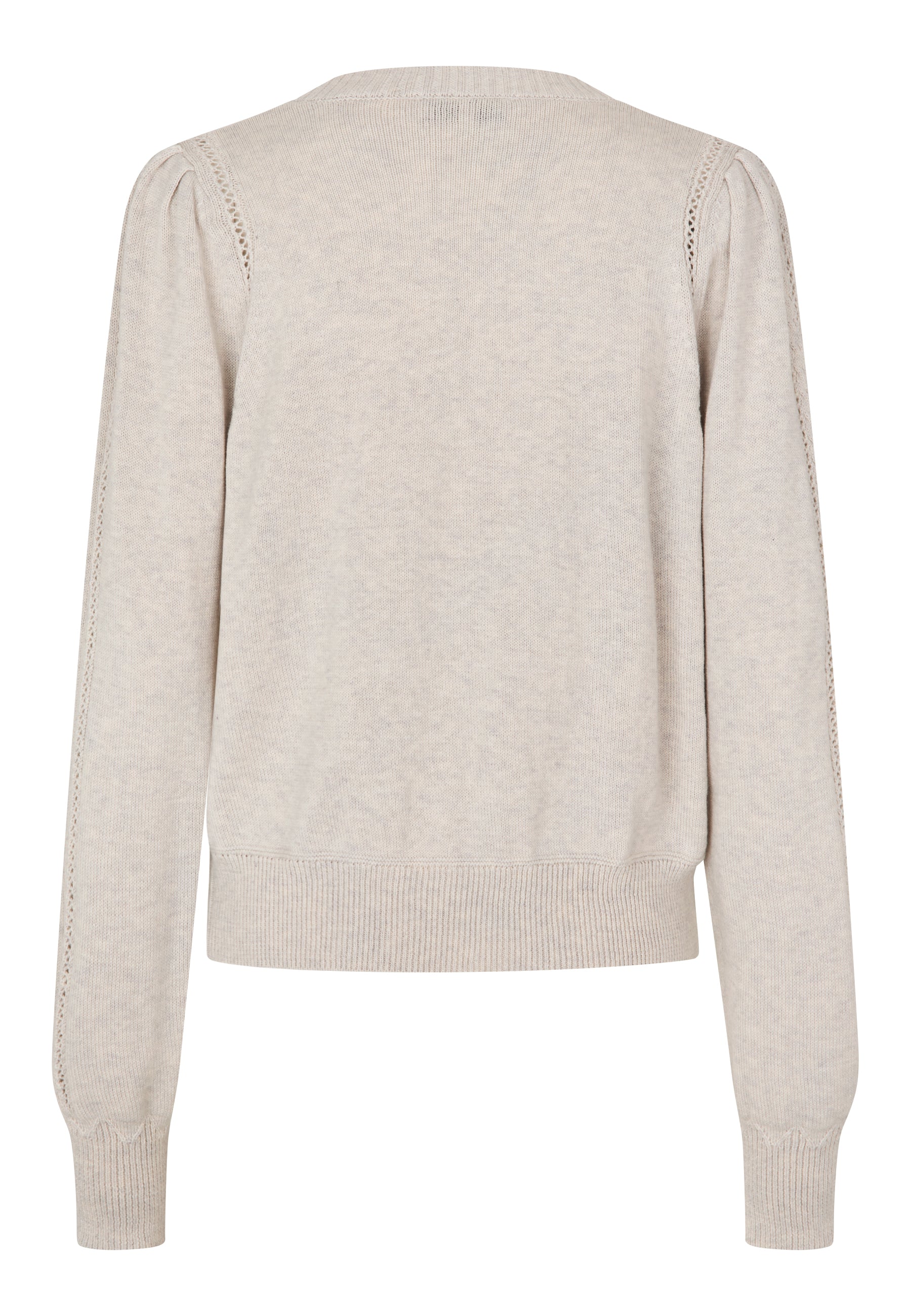 Dea Kudibal MALINA Cardigan w Pattern Details Chalk Melange