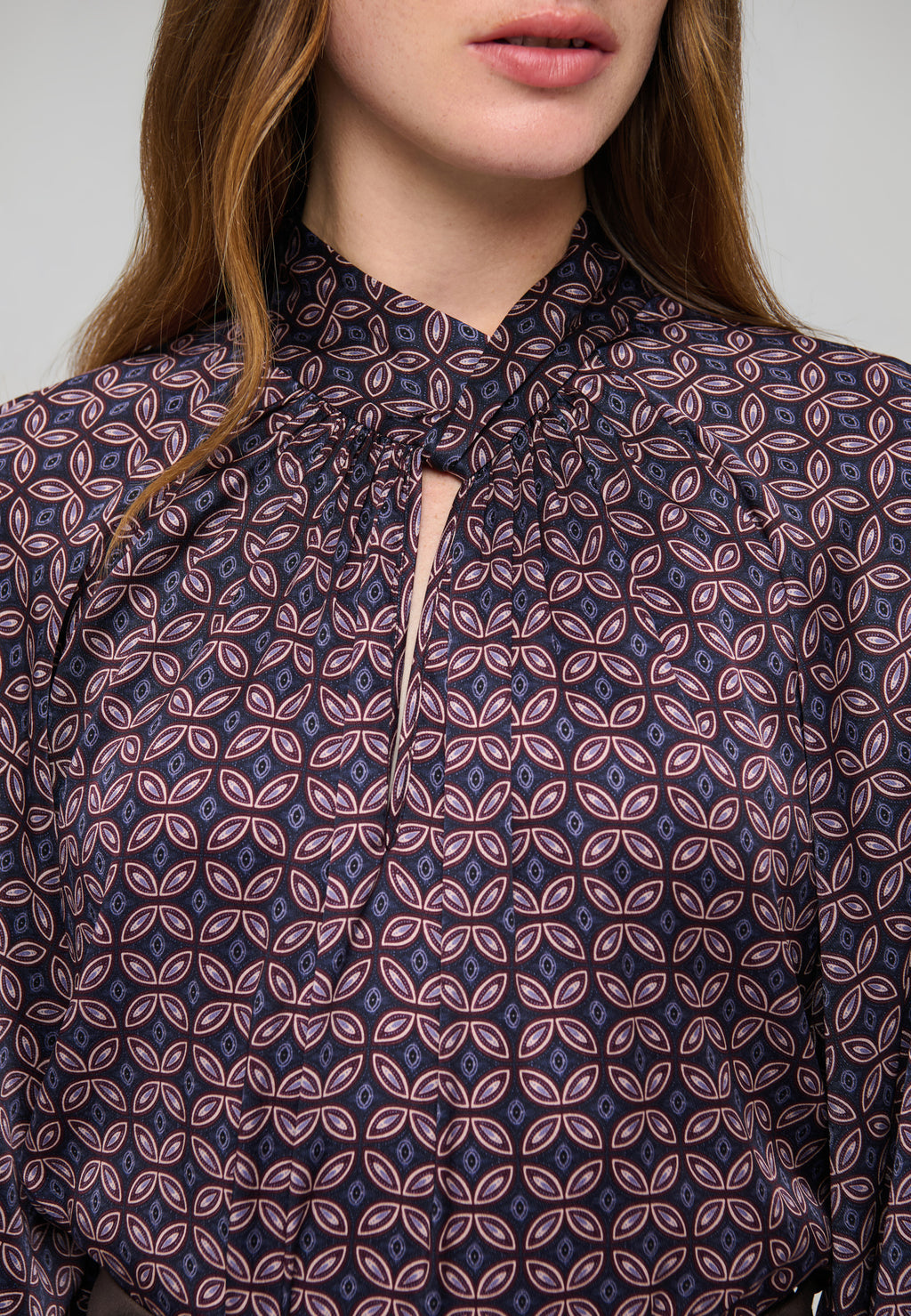 Dea Kudibal MADELAINE Bluse w Drape Detail Eclipse Moonlight Blå Lilla