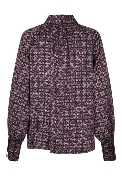 Dea Kudibal MADELAINE Bluse w Drape Detail Eclipse Moonlight Blå Lilla