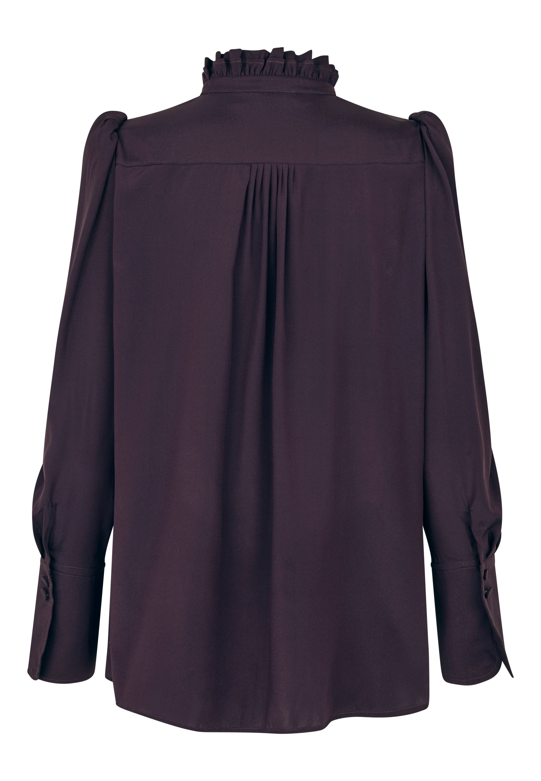 Dea Kudibal ROBERTA Skjorte Bluse w Ruffle Details Berry Wine