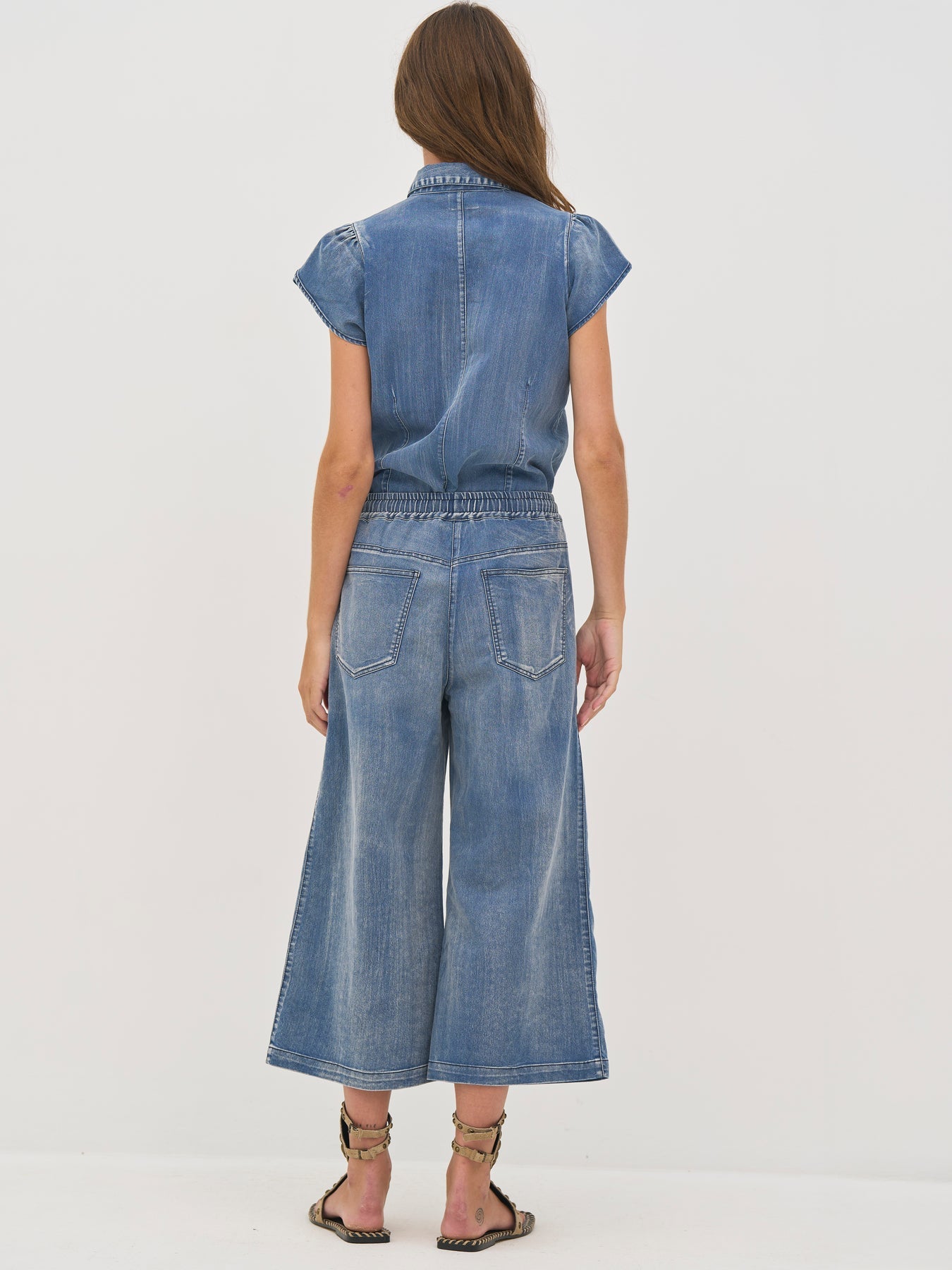 Nü Denmark Deima Culotte Bukser Denim Blå