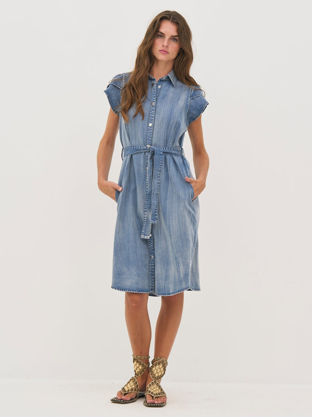Nü Denmark Deima Culotte Kjole Denim Blå