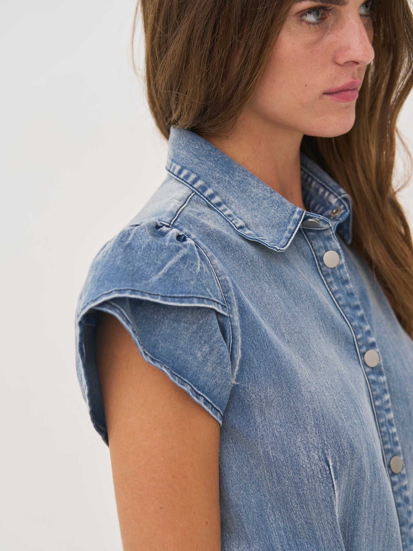 Nü Denmark Deima Culotte Kjole Denim Blå