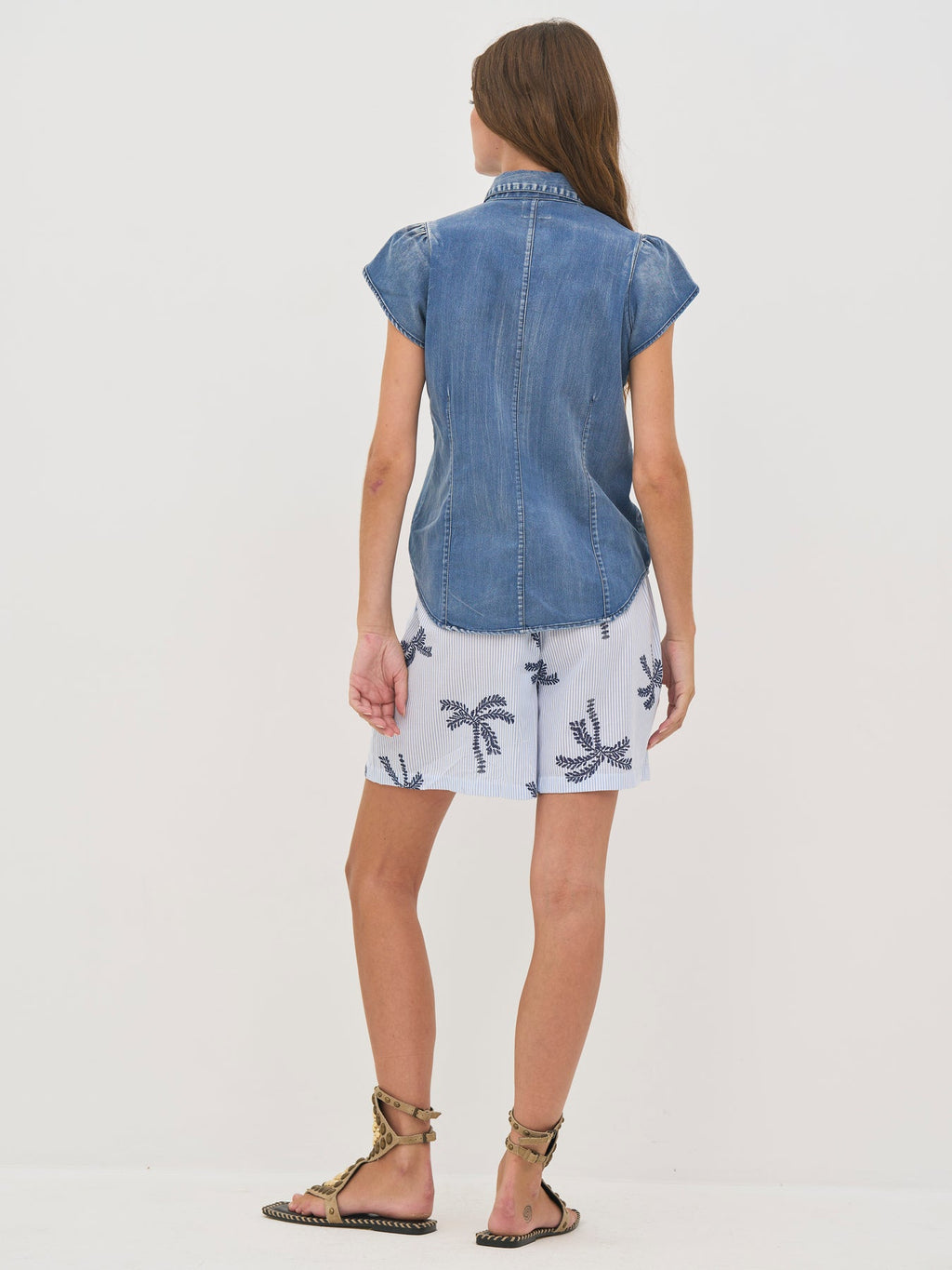 Nü Denmark Deima Skjorte Kortærmet Denim Blå