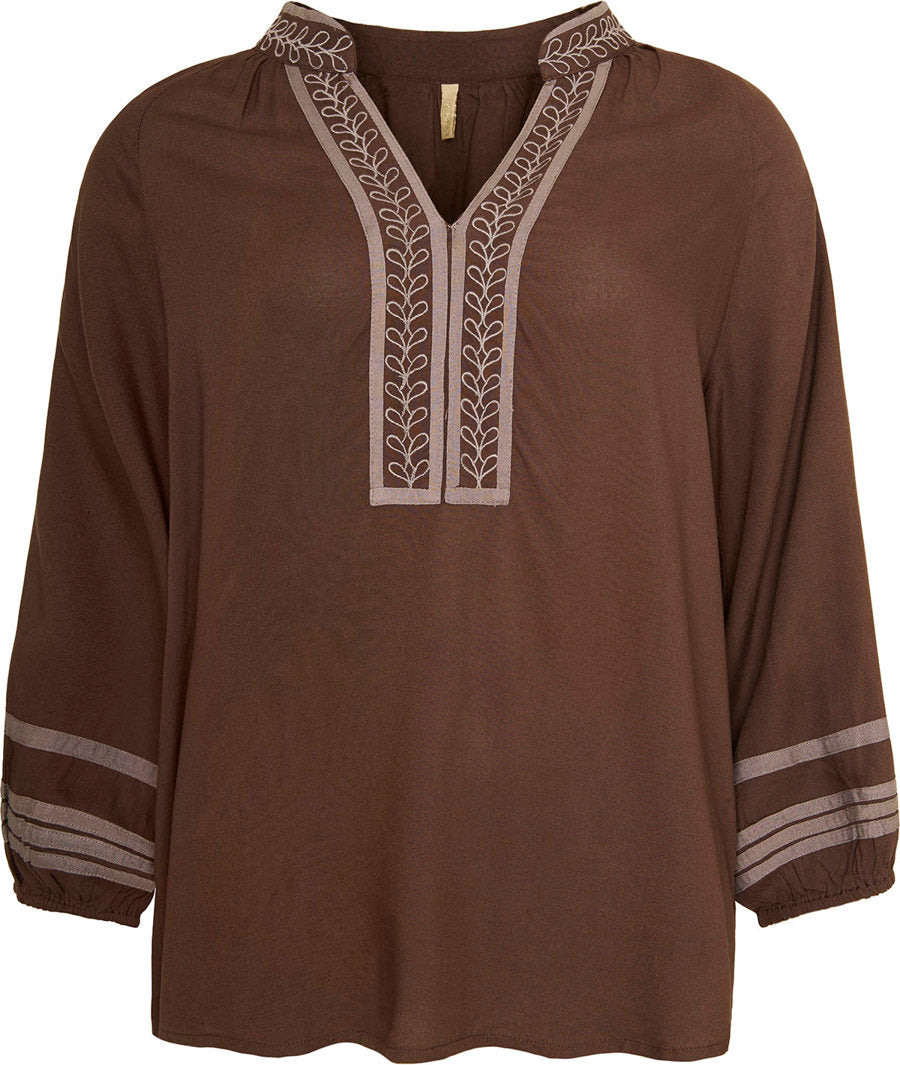 Ofelia Dolly Bluse Brun