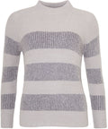 Ofelia Edel Strik Pullover Sort Grå