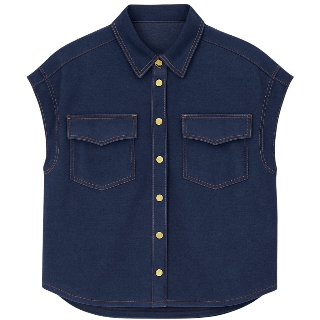 2 Biz Eden Vest Denim Blå
