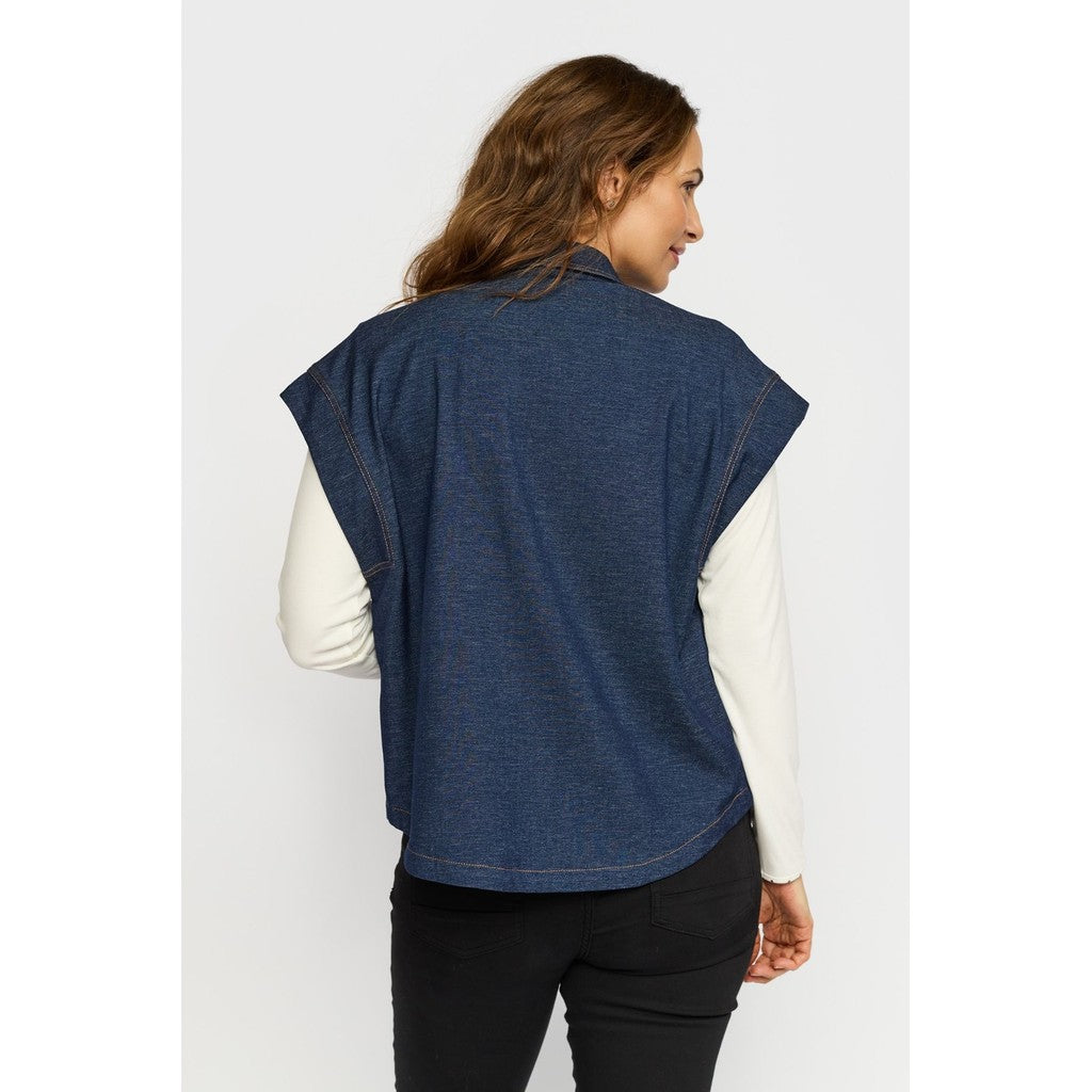 2 Biz Eden Vest Denim Blå