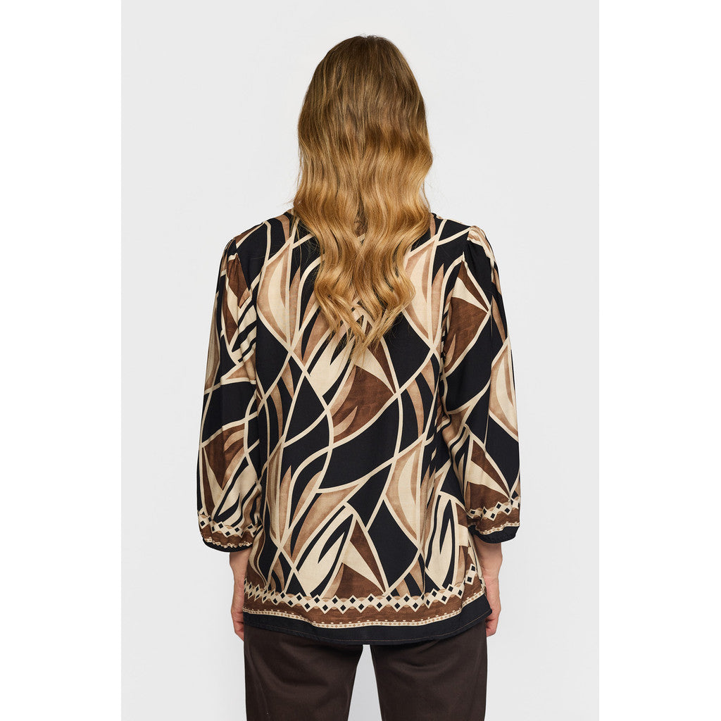 2 Biz Eja Bluse Brun Sort