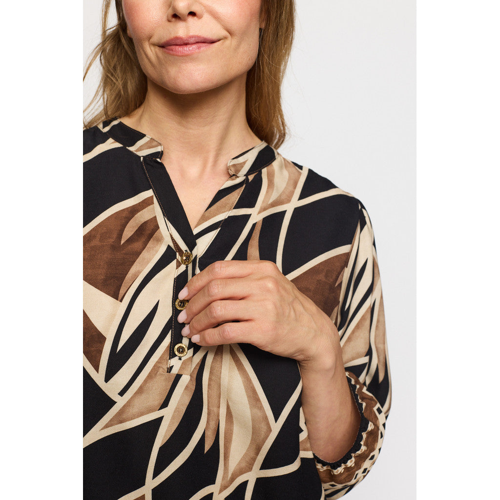 2 Biz Eja Bluse Brun Sort